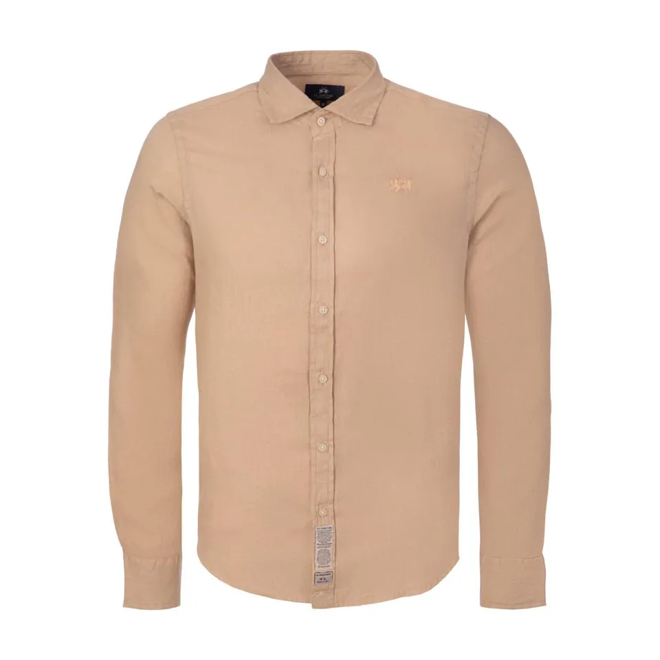 La Martina MCC007 camicia taglia S in lino