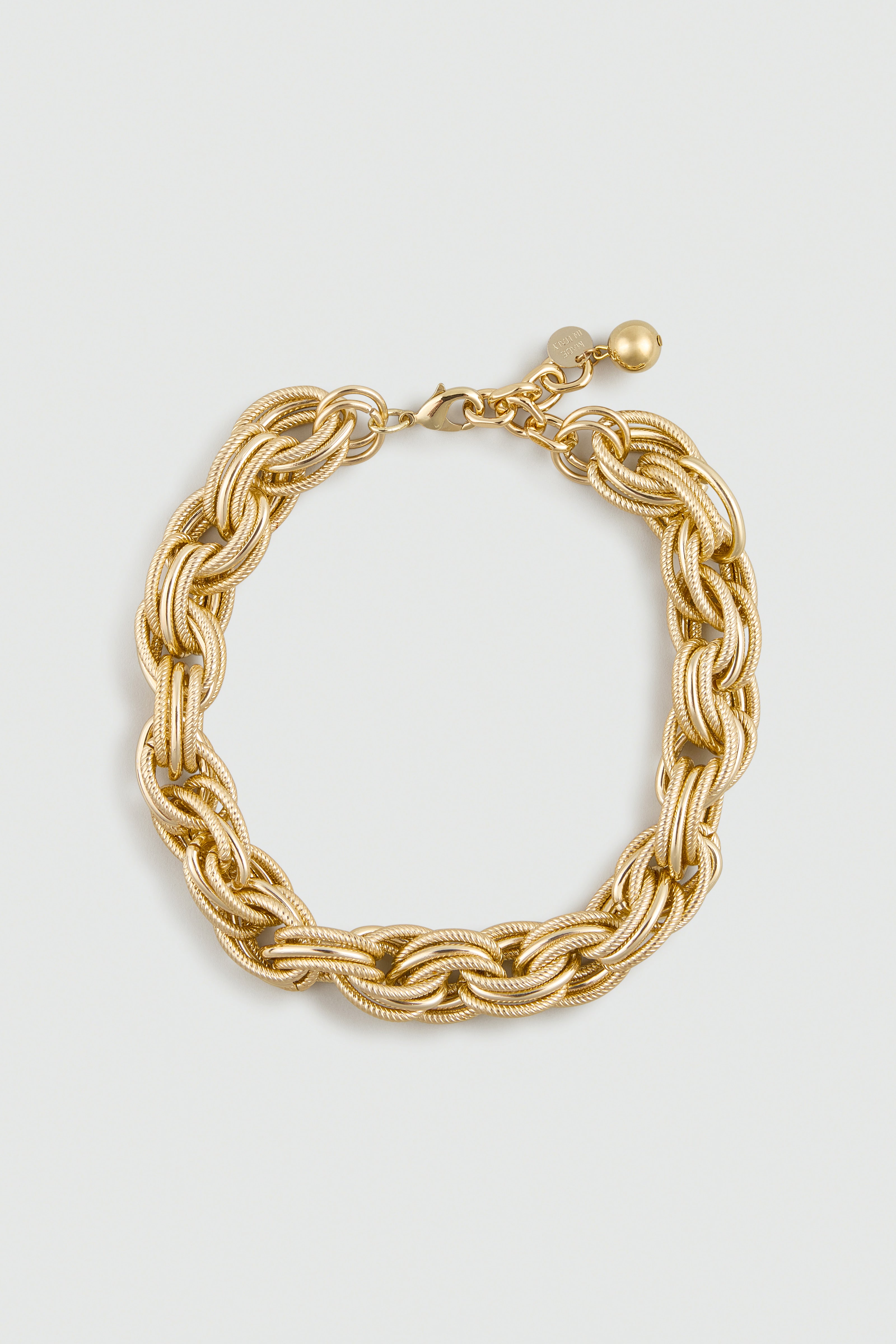 Semicouture Coralie collana catena oro moschettone