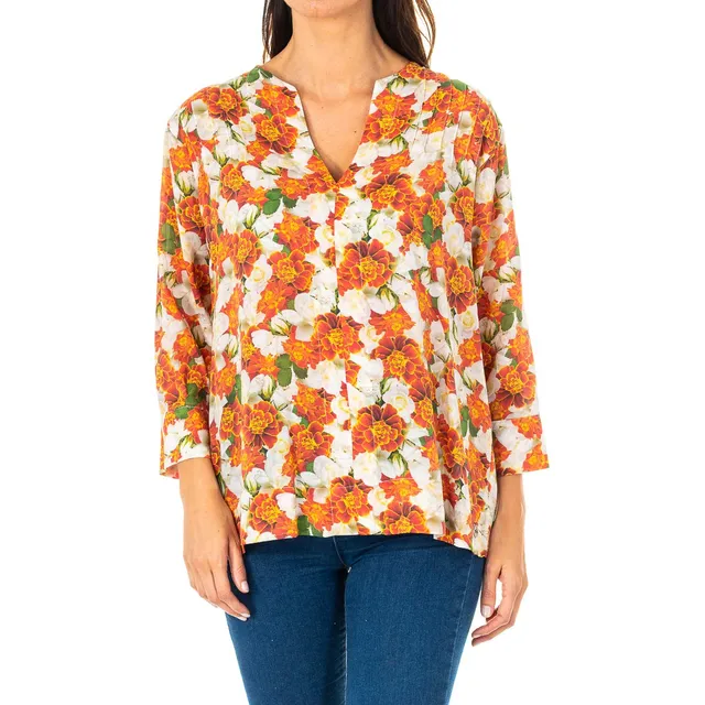 La Martina LWU001 blusa donna viscosa floreale taglia M