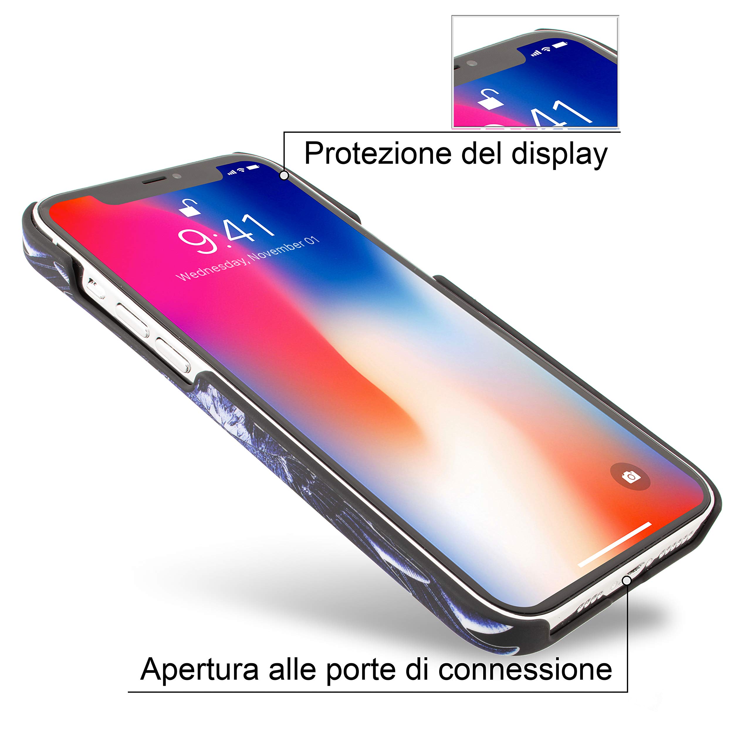 Marcelo Burlon County of Milan cover iPhone 12 Pro Max + vetro