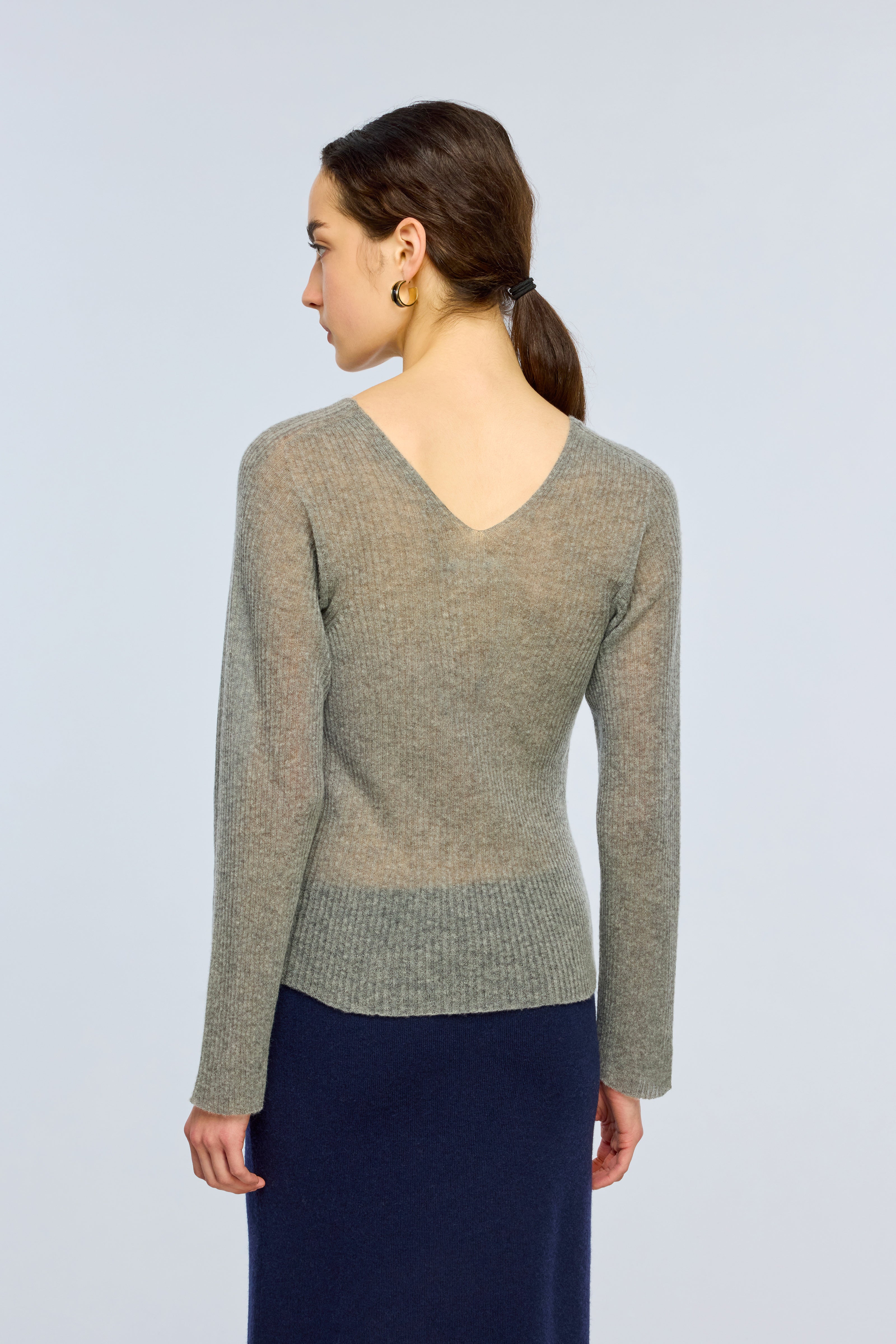 Semicouture Iris Y6WE04 maglia lana ultralight girocollo
