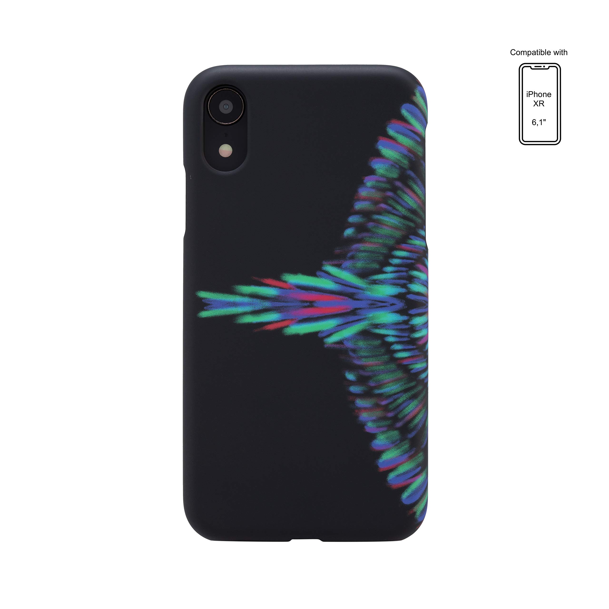 Marcelo Burlon iPhone XR custodia soft touch vetro Asahi 9H