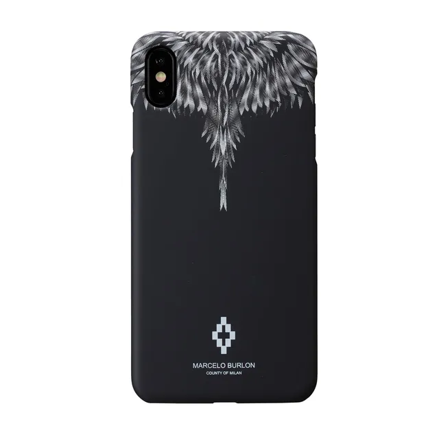 Marcelo Burlon County of Milan cover iPhone X XS rigida vetro 9H