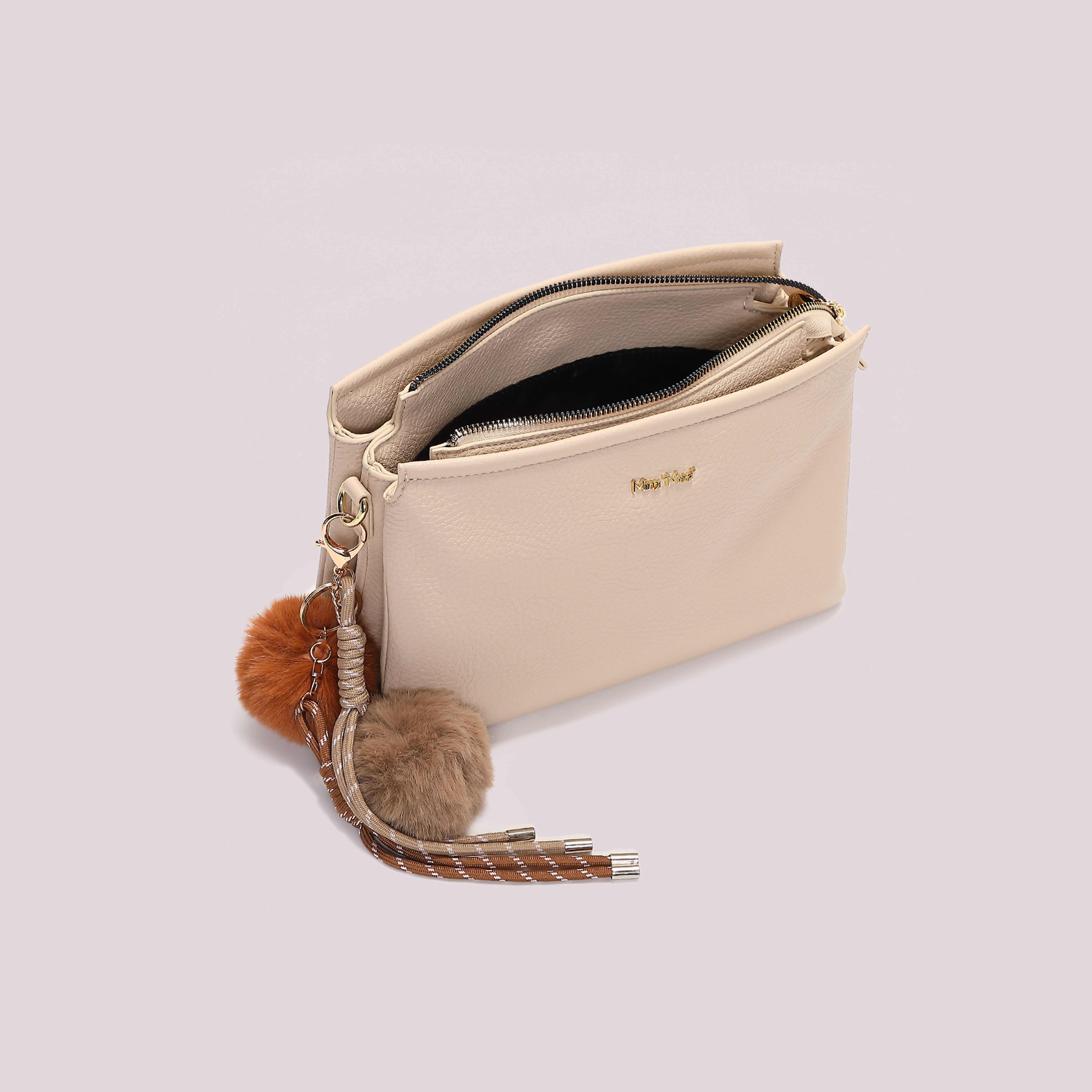 Mimi Mua Borsa Tracolla Dettaglio Appeso Nero