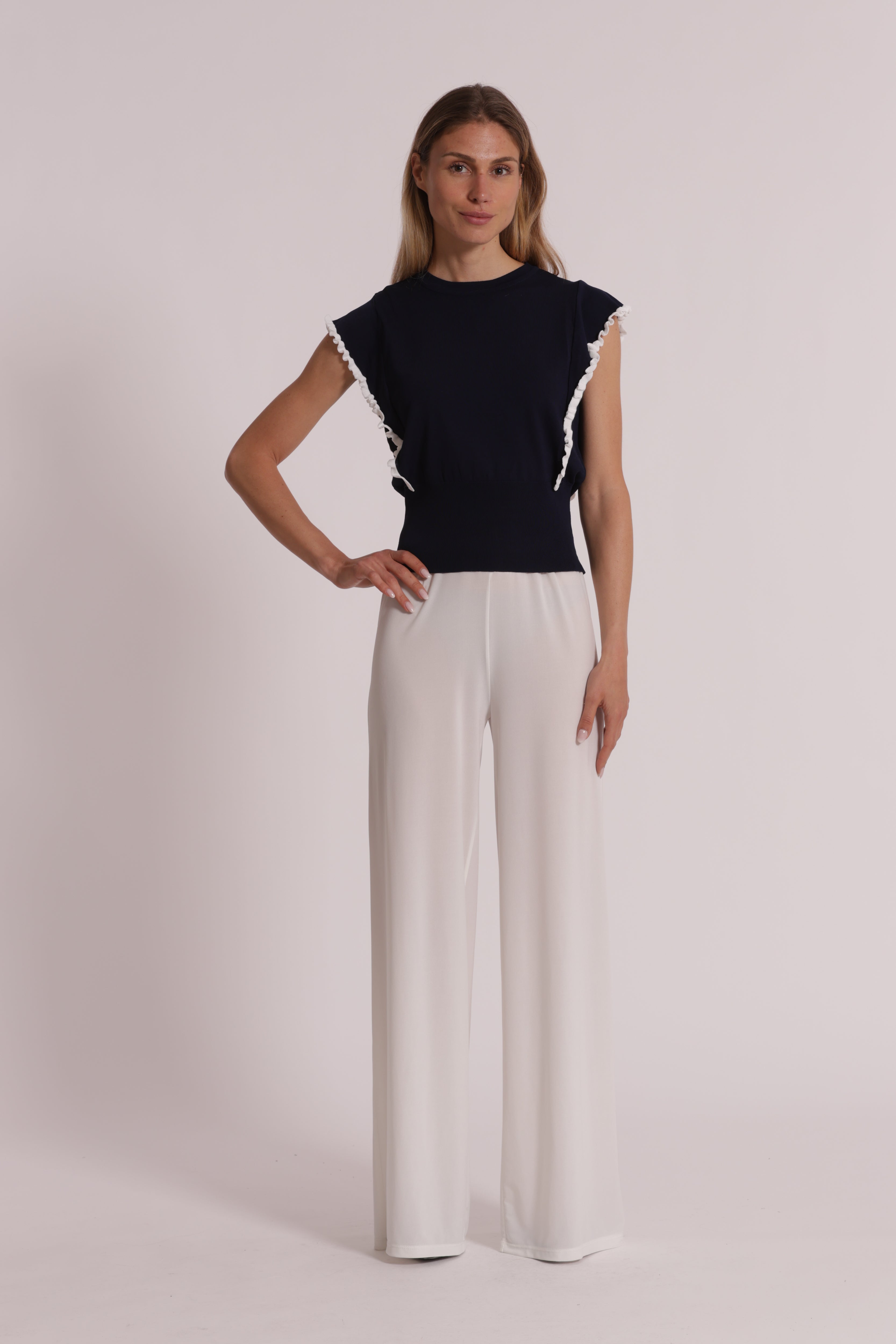 Mimi Mua Pantalone in Ity pantalone nero elasticizzato