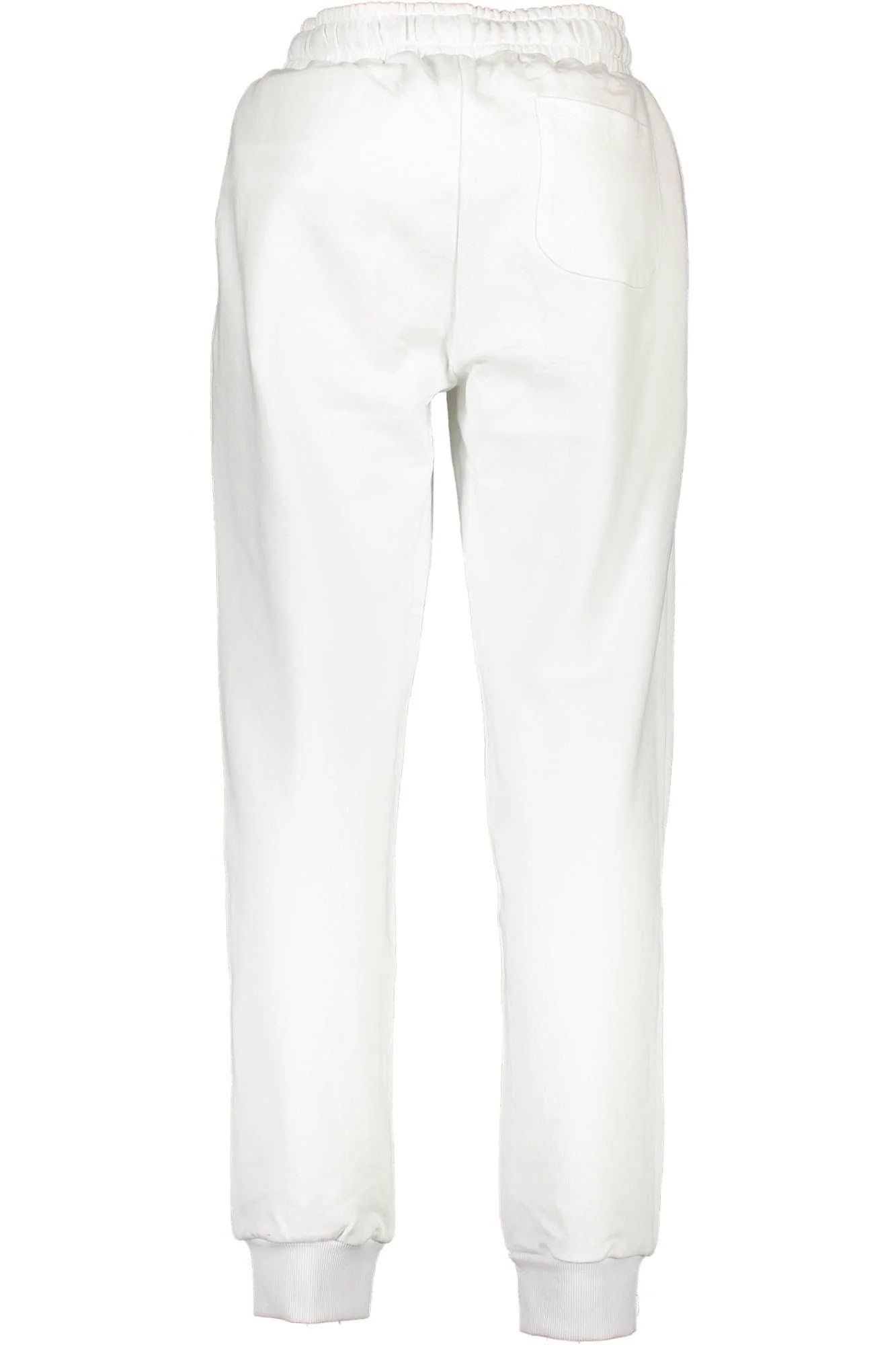 La Martina pantalone uomo taglia L bianco cotone con ricamo