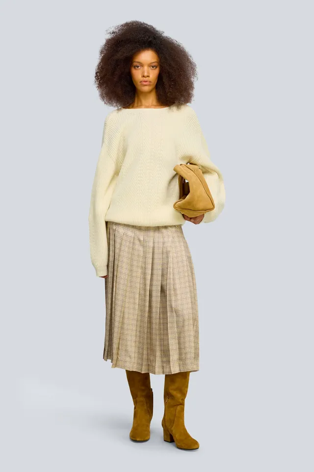 Semicouture Katie maglia merinos burro girocollo