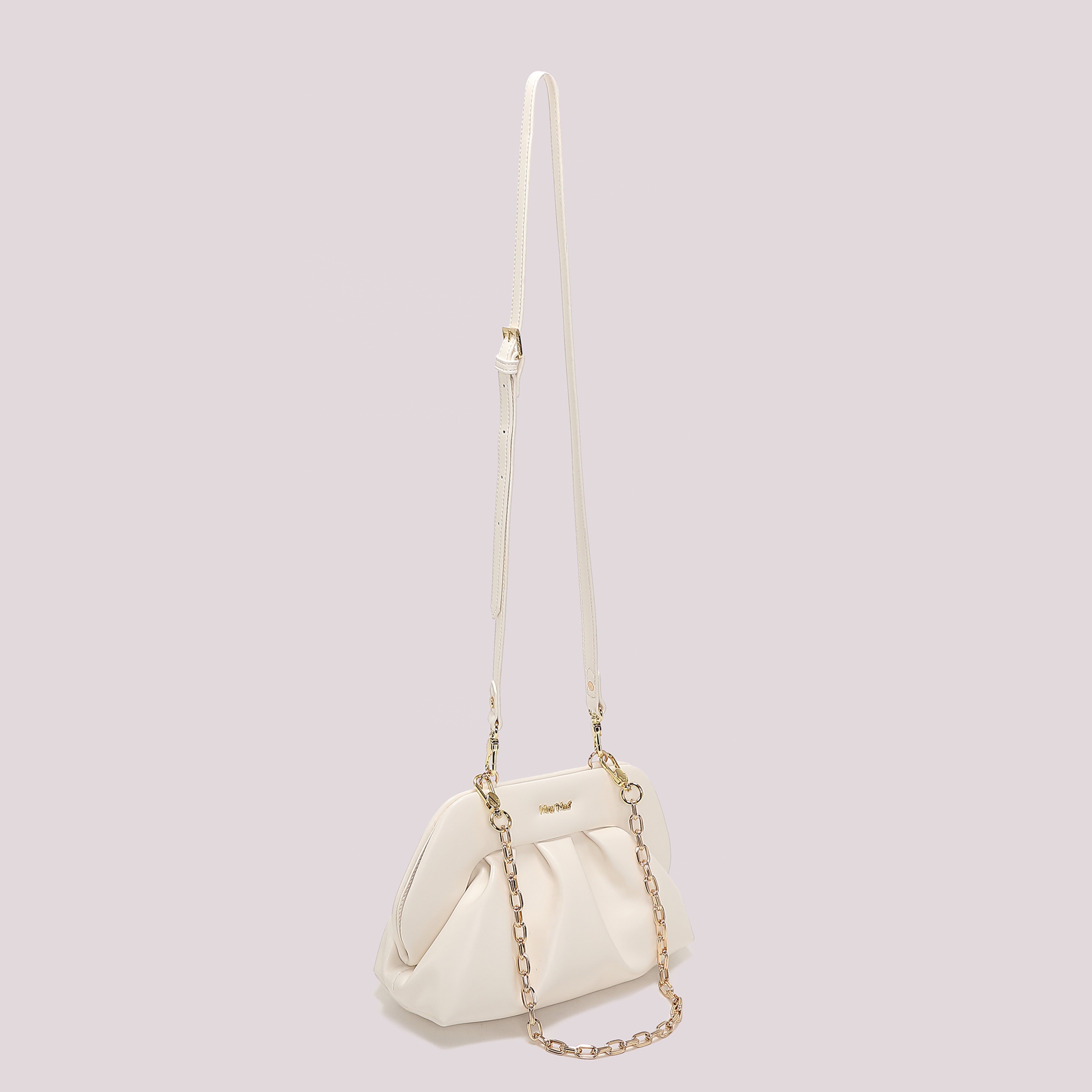 Mimi Mua Borsa Clutch Bombata Nera