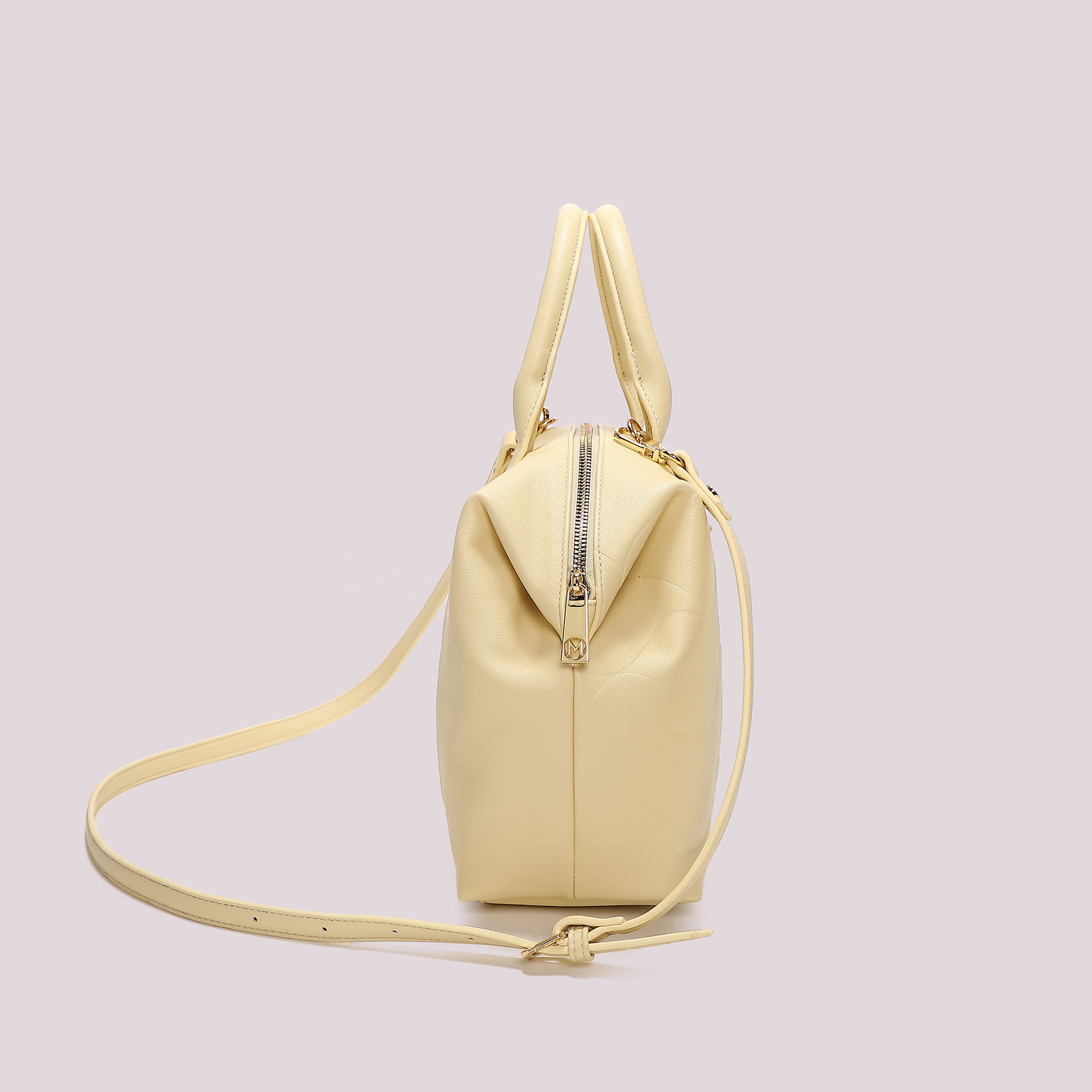 Mimi Mua Bauletto Motivo Onda Borsa Bianco 31 cm