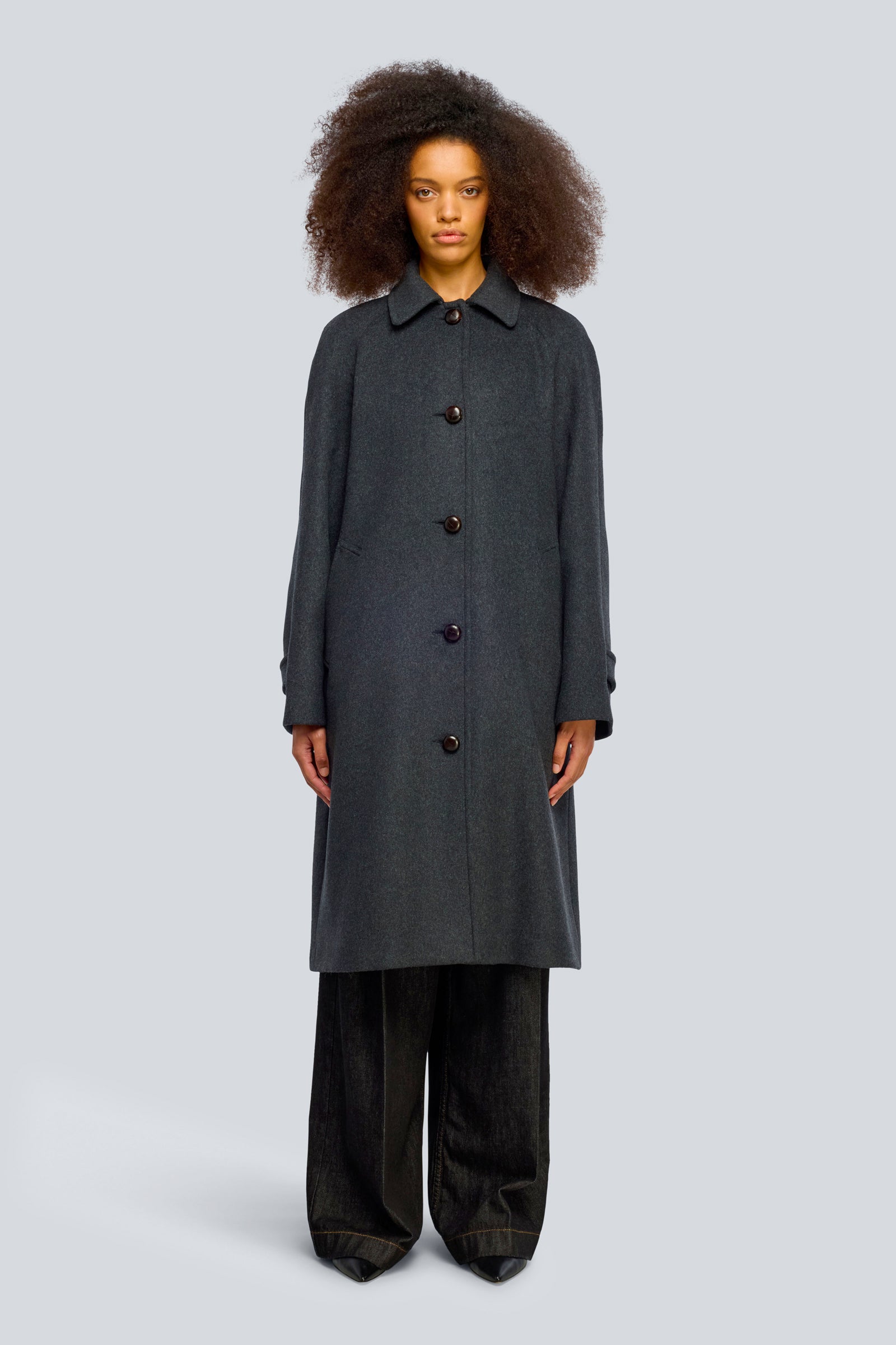 Semicouture Laurel Cappotto Panno Lungo Svasato