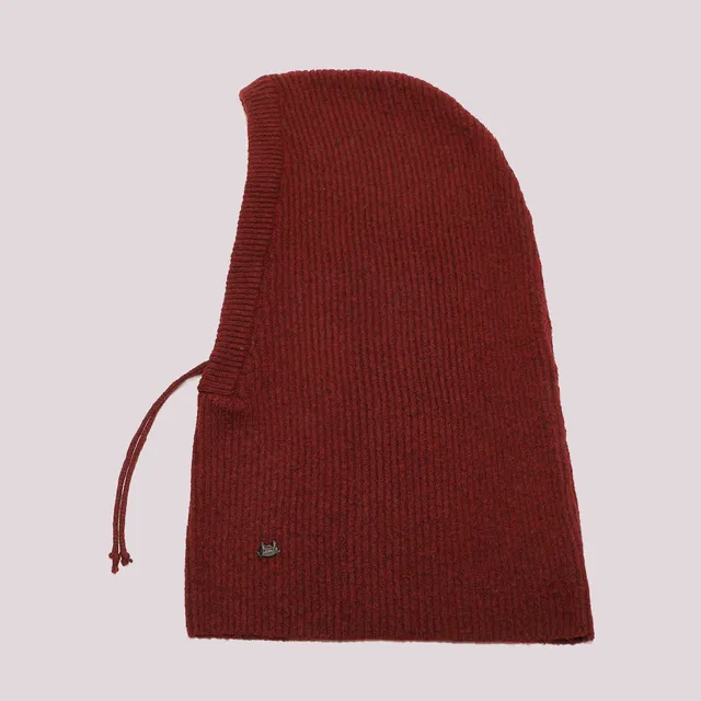 Mimi Mua Balaclava Tinta Unita cappello nero in lana