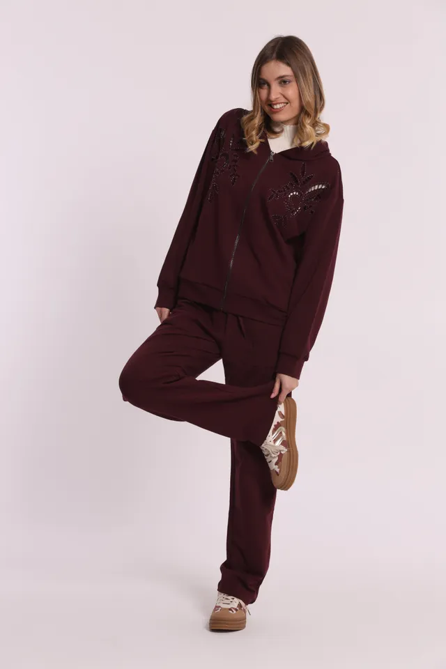 Mimi Mua Pantaloni di felpa neri in cotone