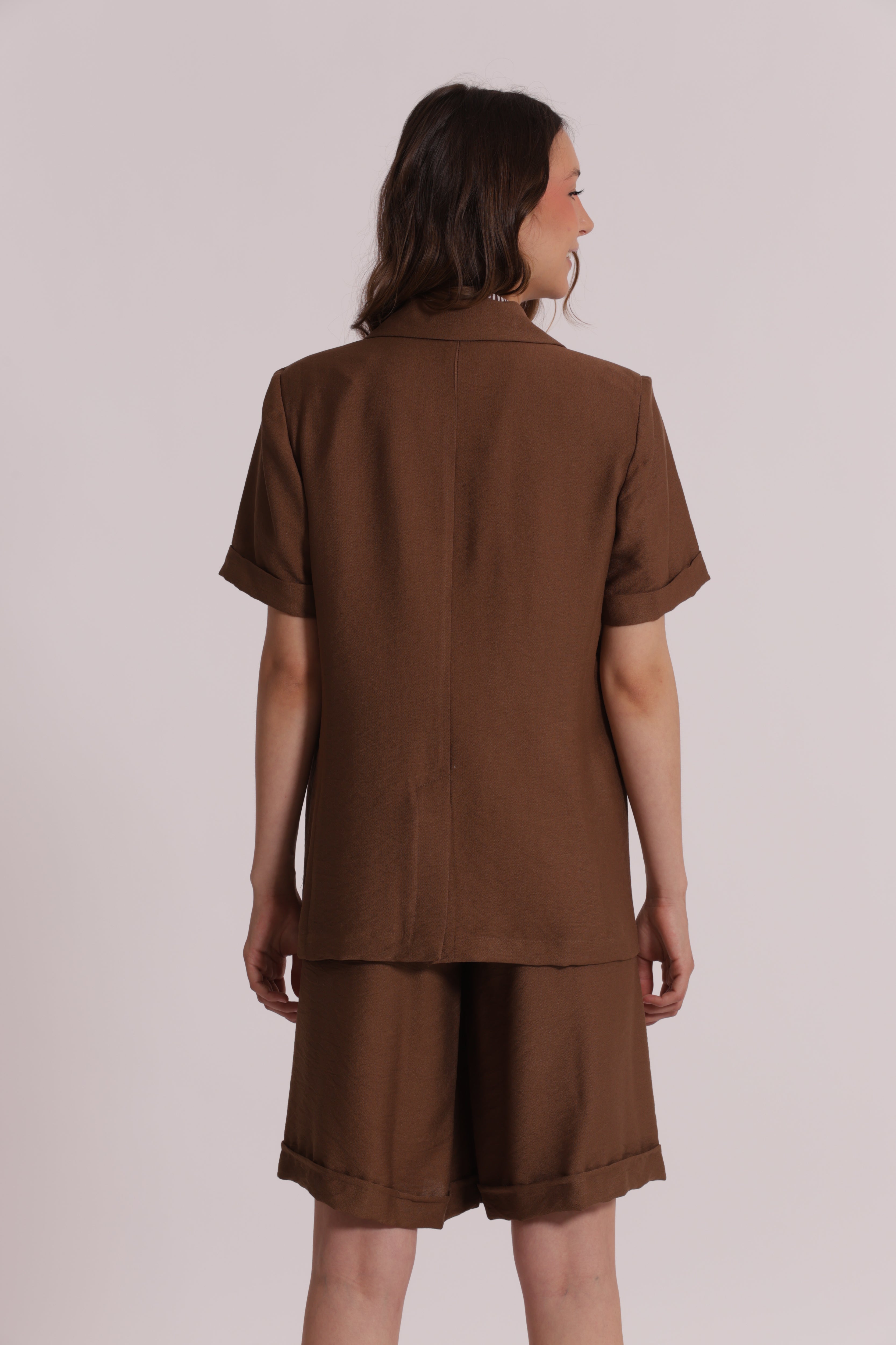 Mimi Mua Basic giacca maniche corte bianco viscosa