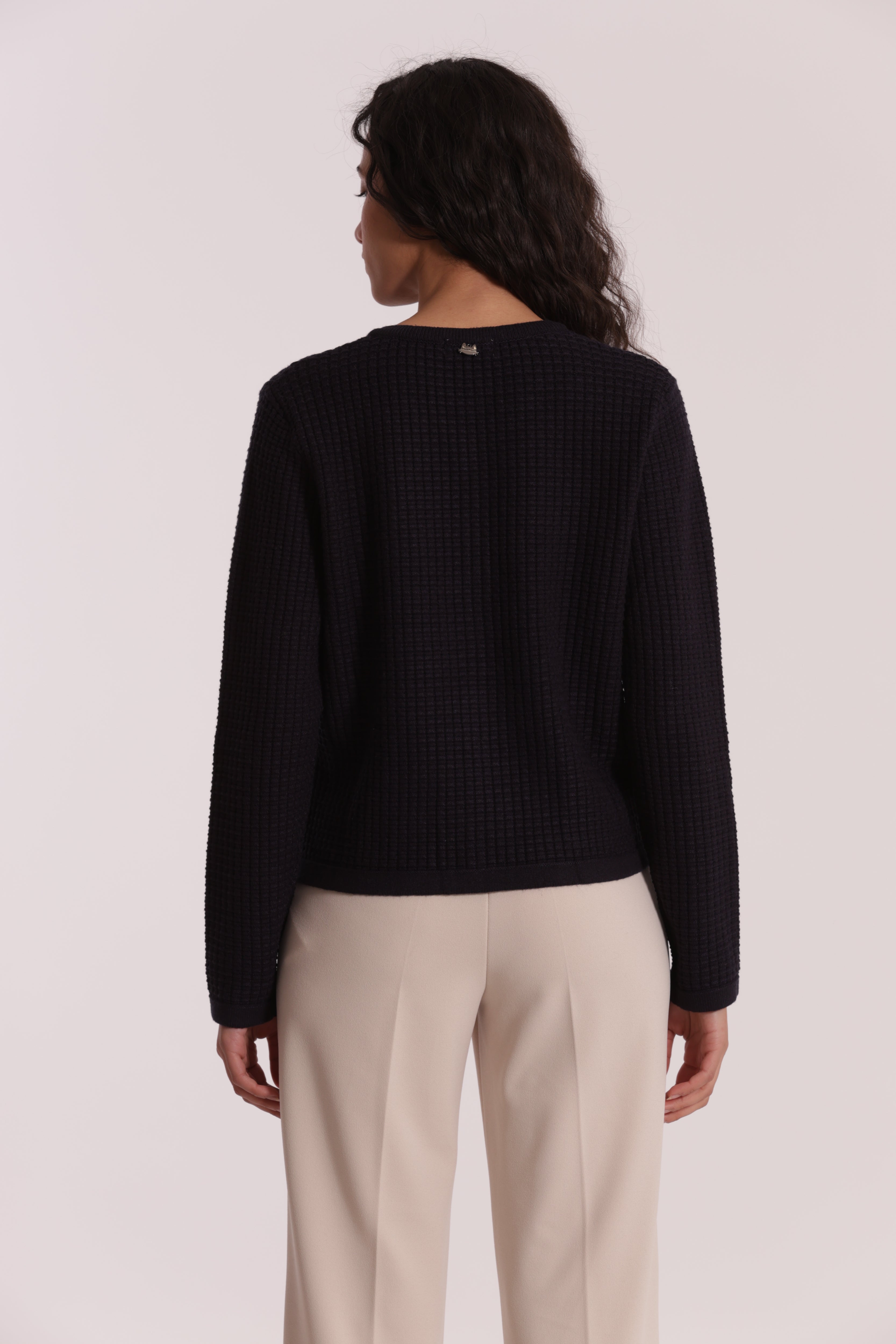 Mimi Mua Maglia Cardigan Nido Ape Panna