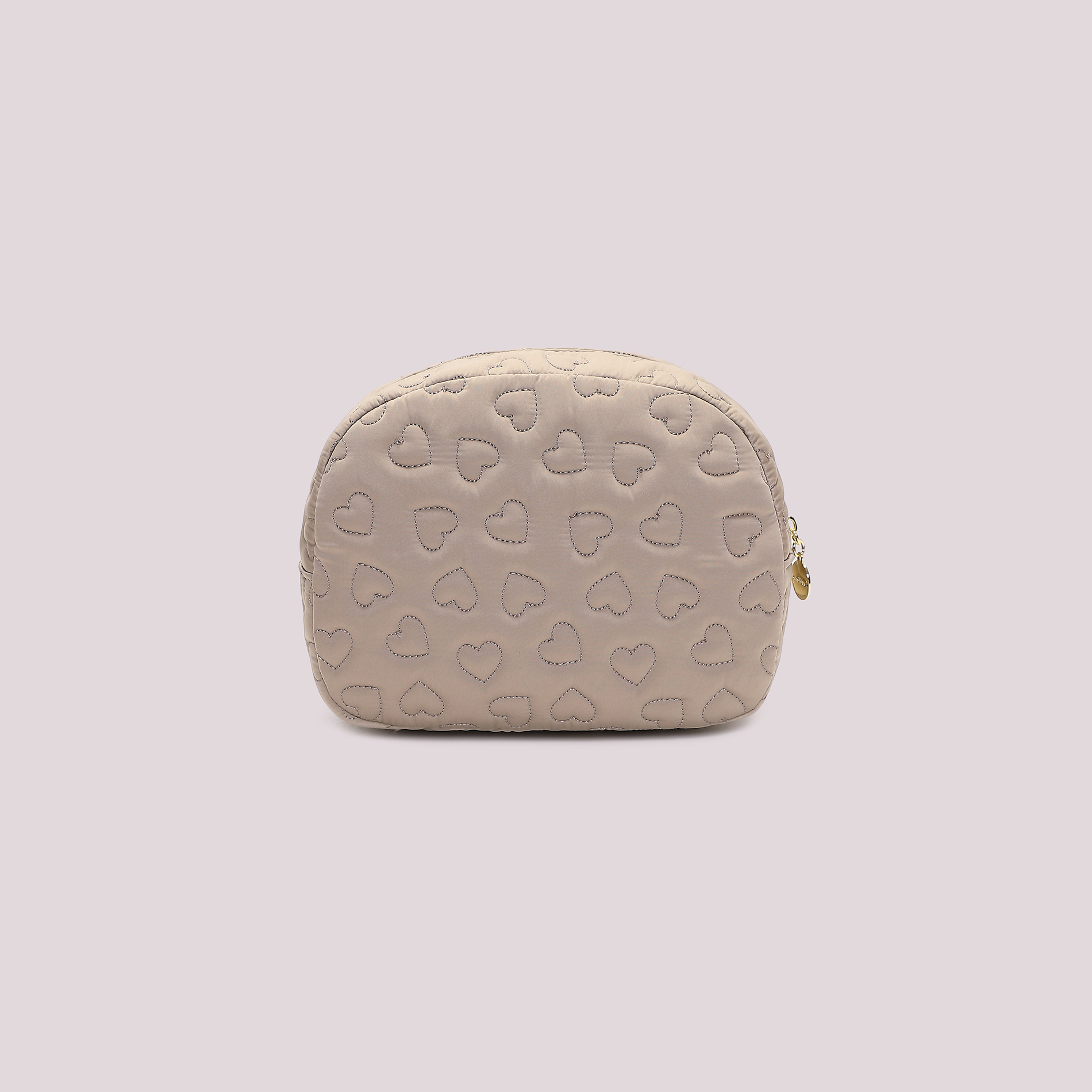 Mimi Mua Beauty Case Trapuntata Pochette Nero Cuori