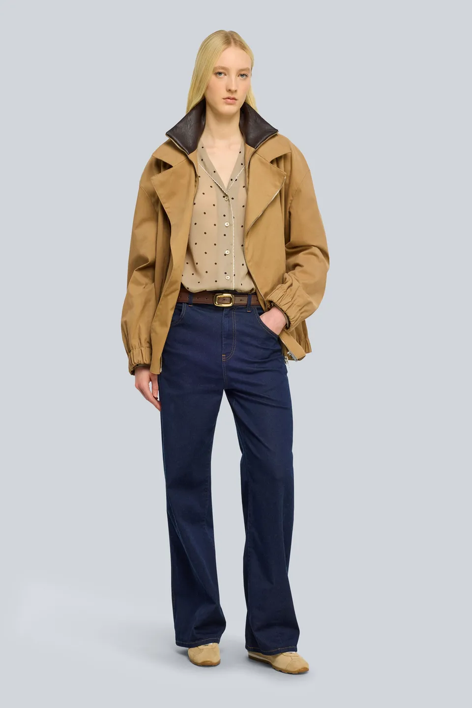 Semicouture Gema jeans wide dark stone wash