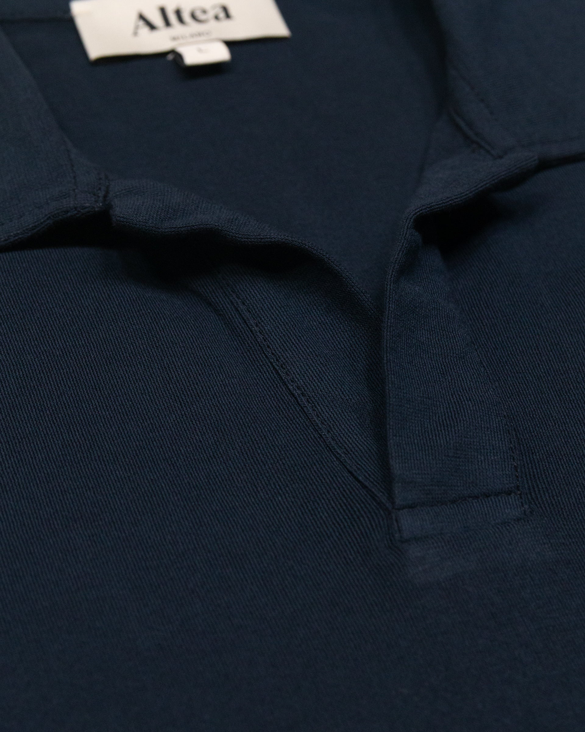 Altea Dennis polo collo aperto blu navy