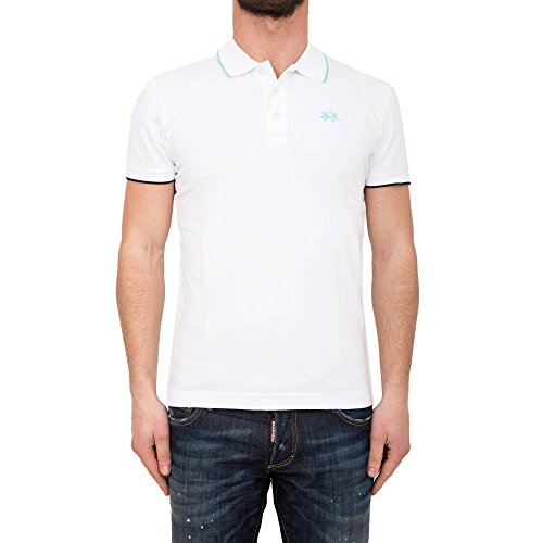 La Martina 20161 polo uomo bianca stretch taglia M