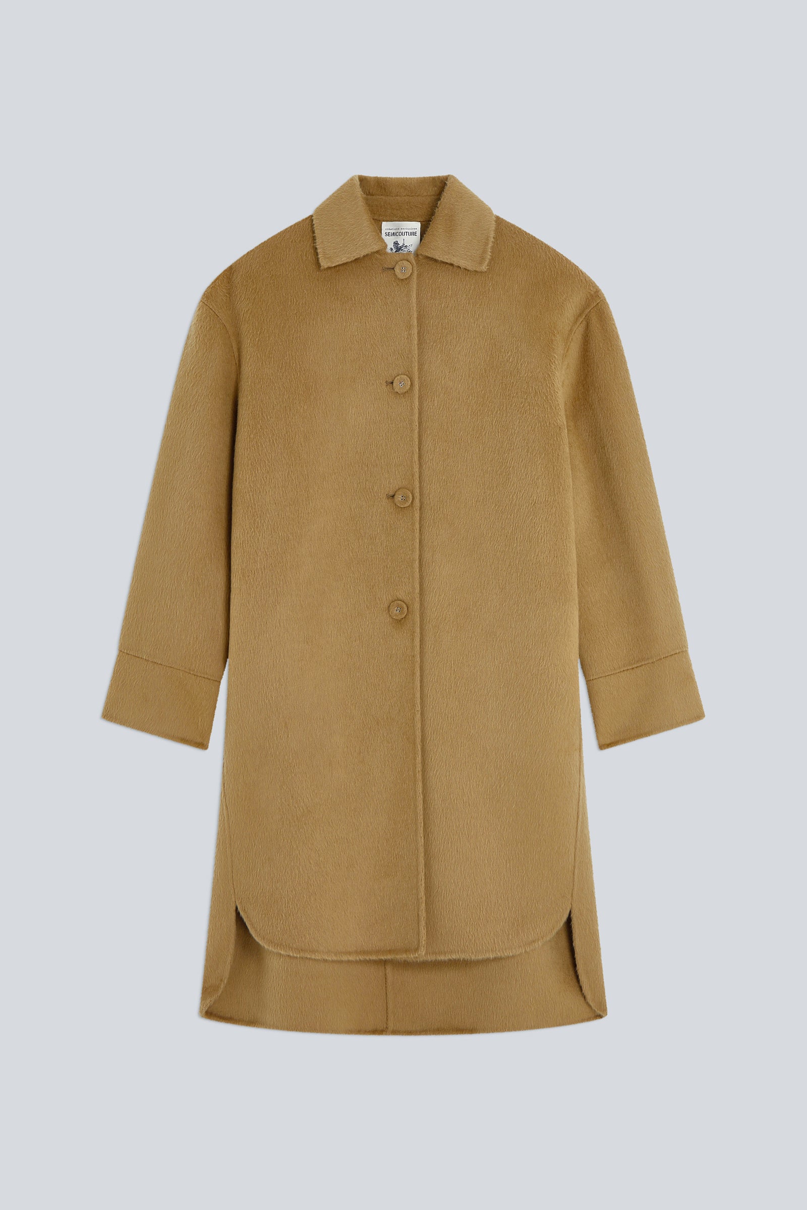 Semicouture Odelia Y6WV25 Cappotto Cammello Panno