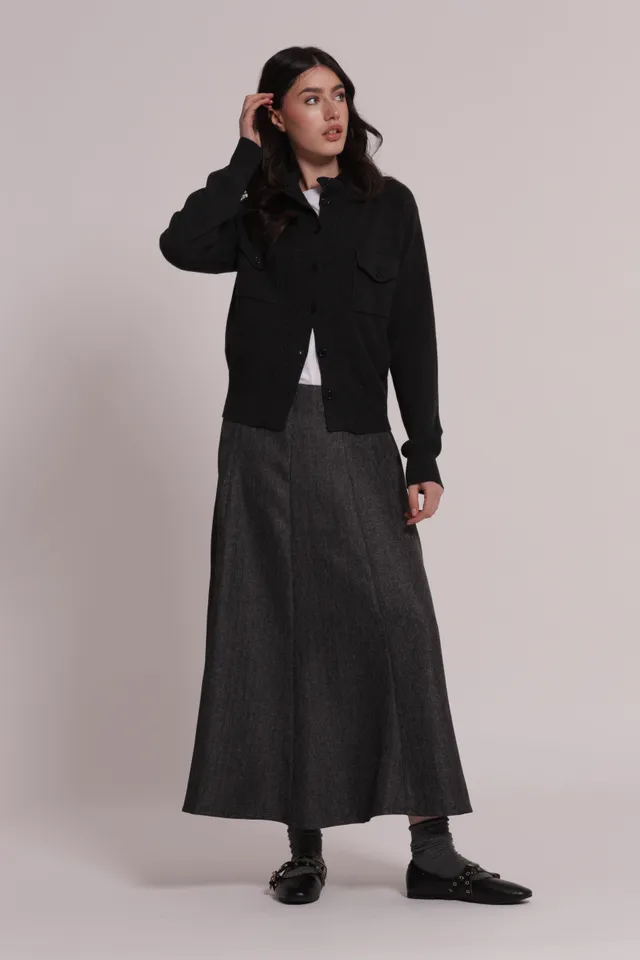 Mimi Mua Gonna Midi con Zip sul Retro Moro