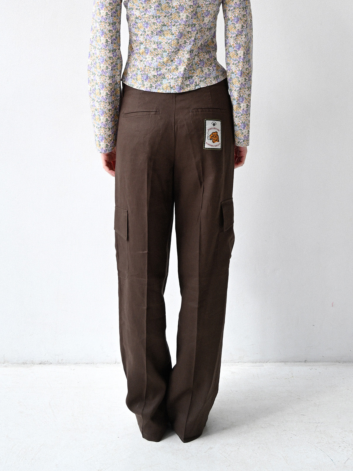 Giglio Tigrato Bowie I pantaloni lino marrone S