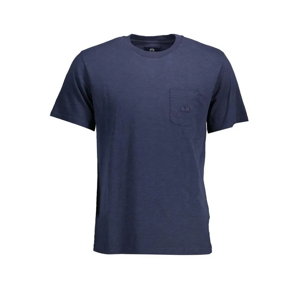 La Martina t-shirt uomo blu XL tasca cotone