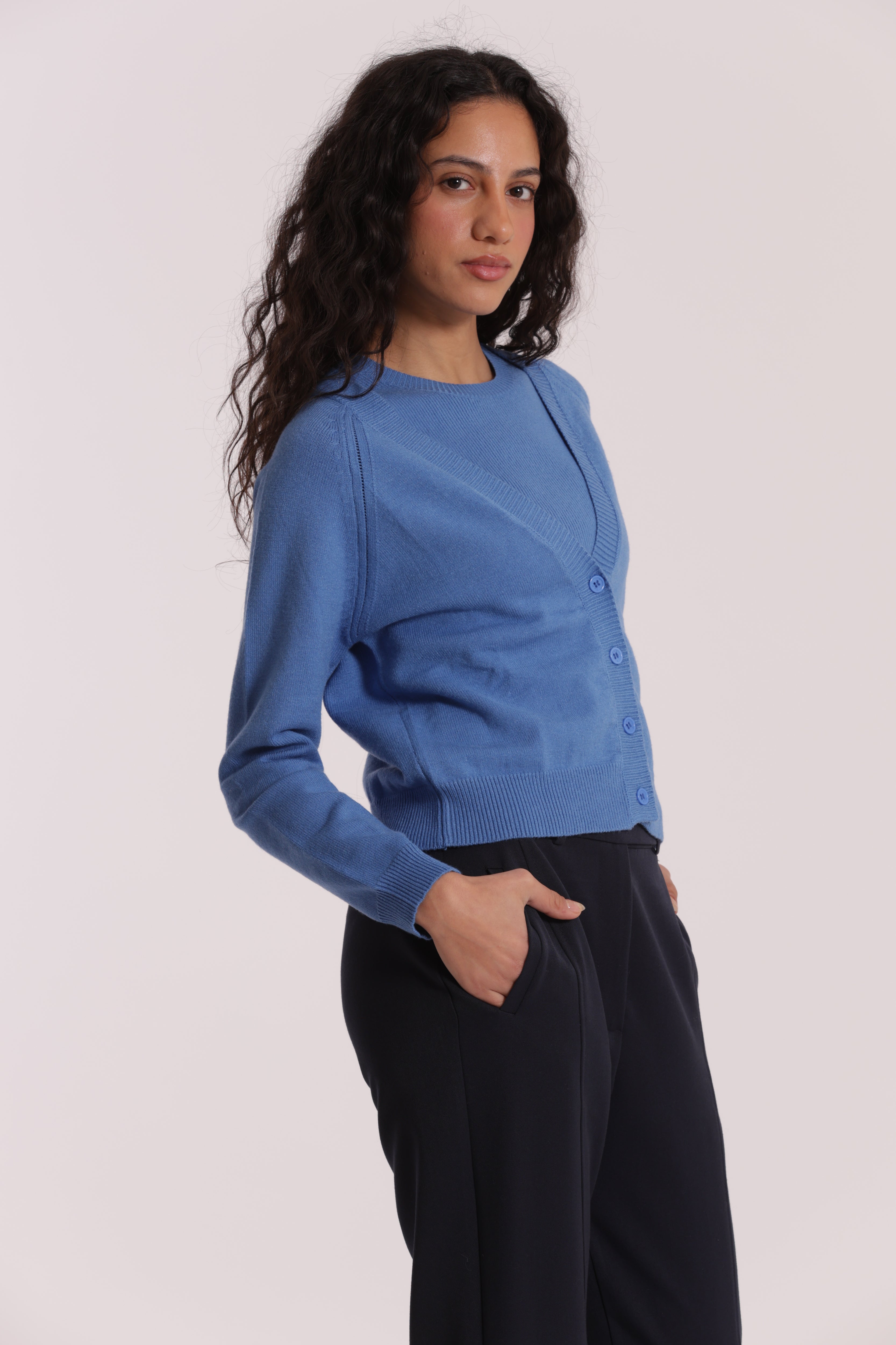 Mimi Mua Bottoni Gioiello cardigan nero viscosa