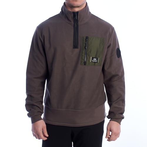 La Martina YMF601-FP565 Felpa uomo pile mezza zip M
