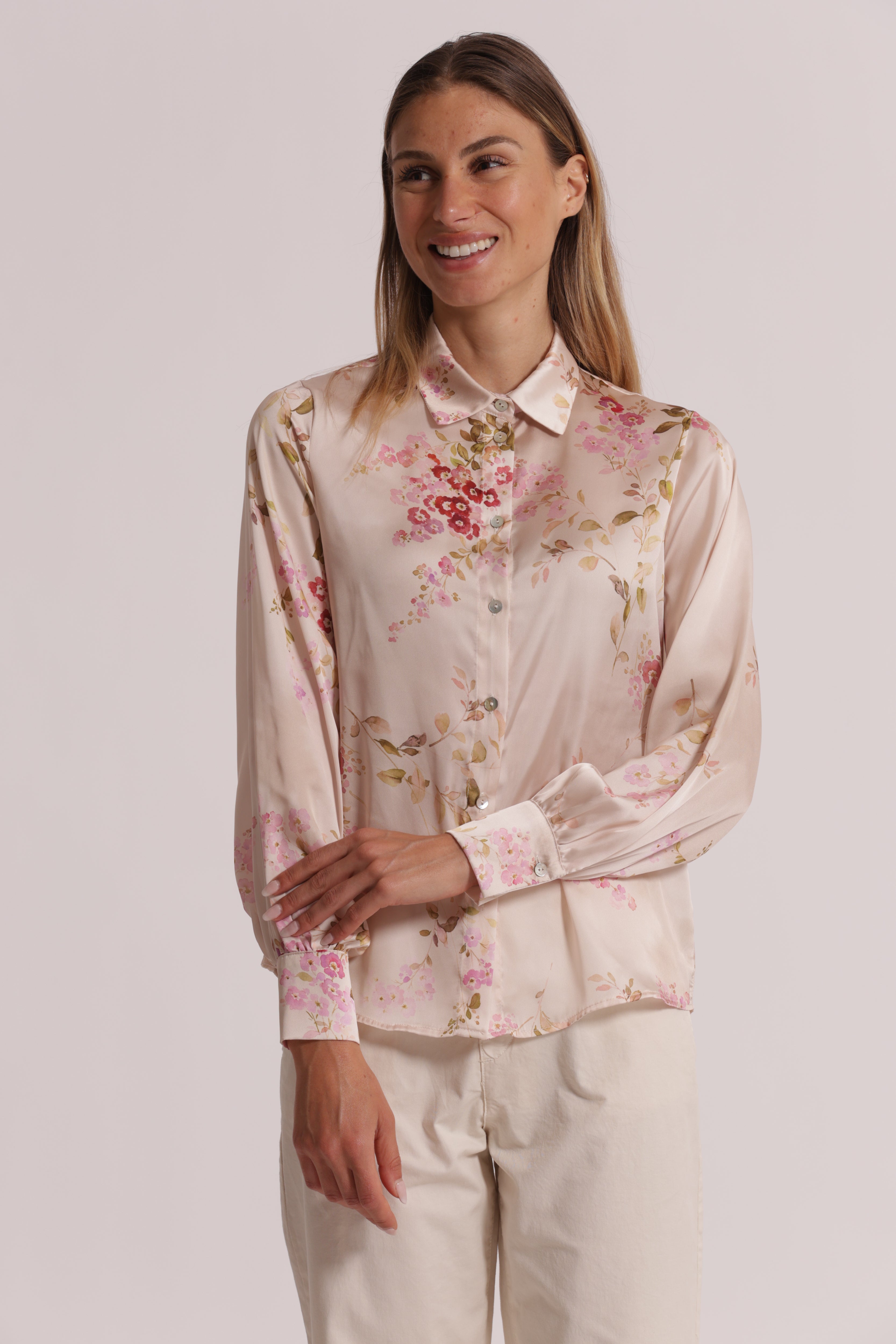 Mimi Mua Dolce Fiore camicia fantasia rosa poliestere