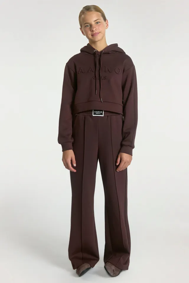 Aaiko Vico pantaloni bambina marroni elastico