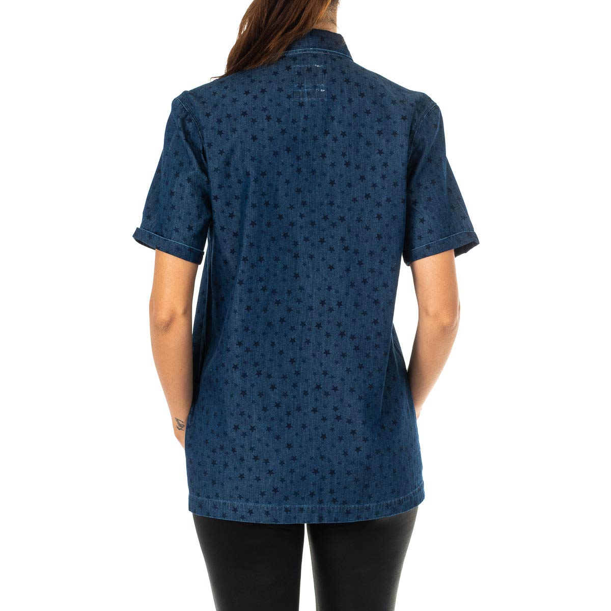 La Martina LWC007 camicia donna S manica corta revers