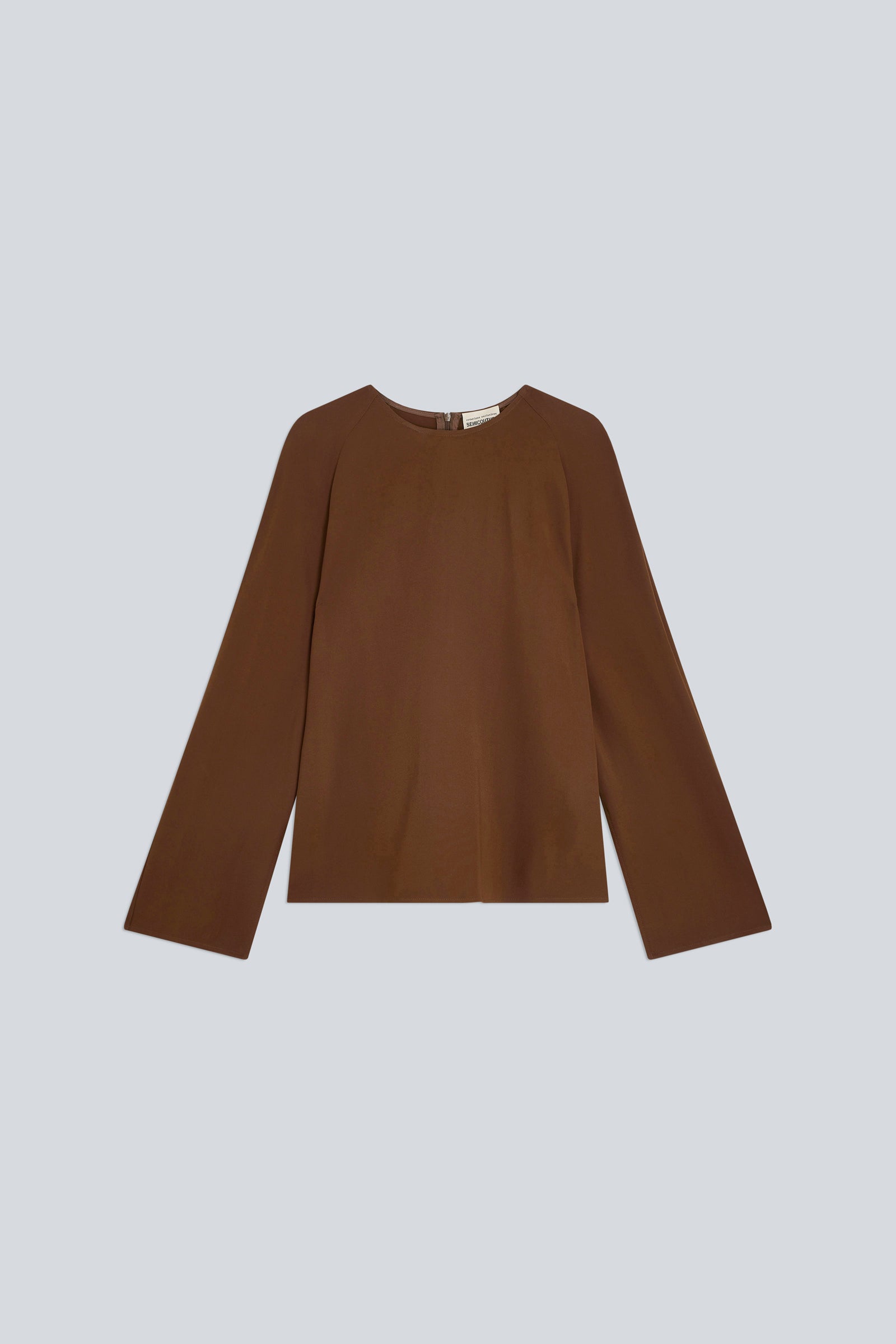 Semicouture Irene blusa canyon in cadì fluida