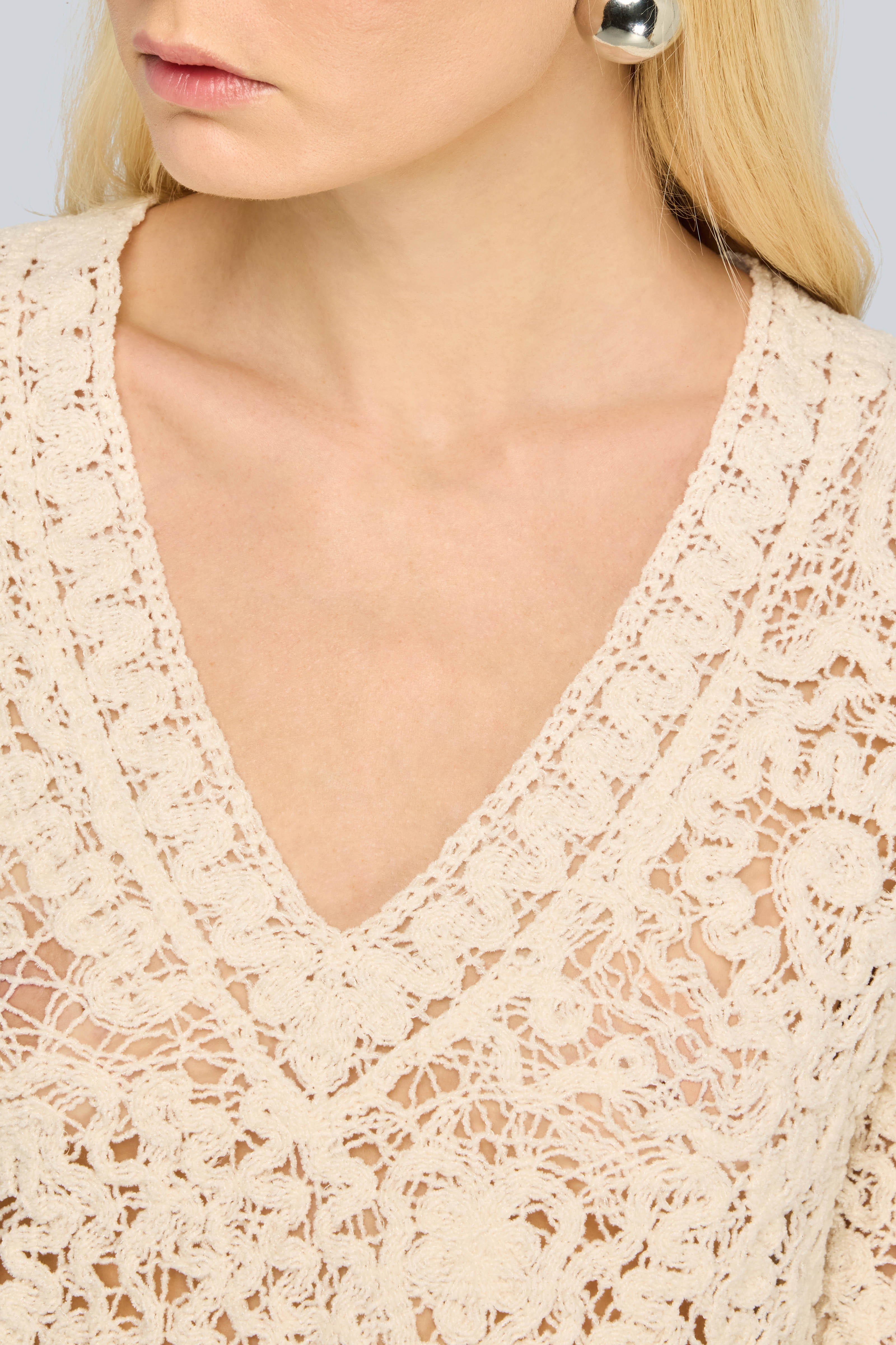 Semicouture Calanthe maglia scollo V burro cornely