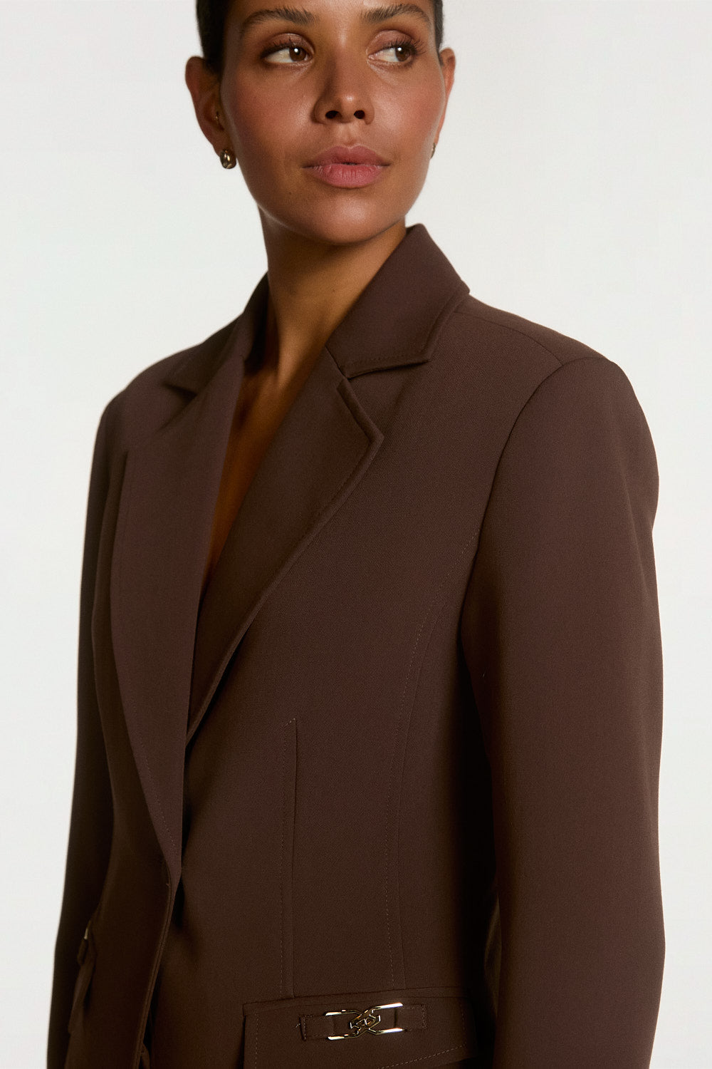 Aaiko Toulon blazer marrone fudge monopetto