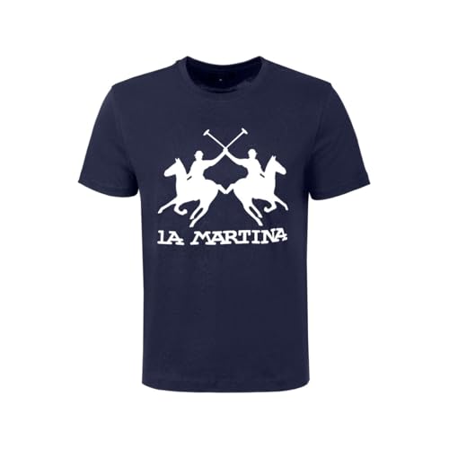 La Martina MCR001 t-shirt uomo blu scuro taglia L