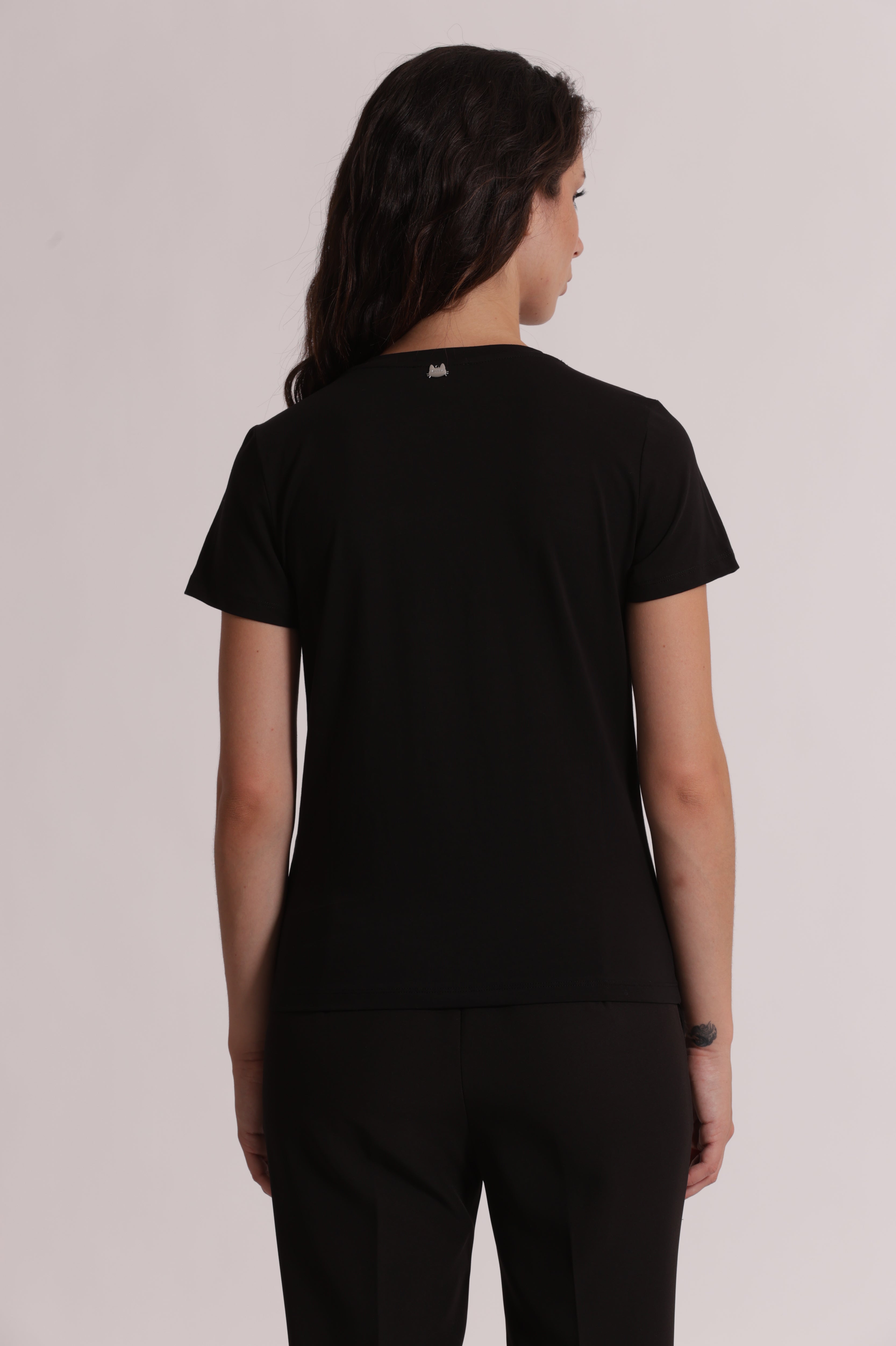 Mimi Mua T-Shirt Frange Perline Bianco