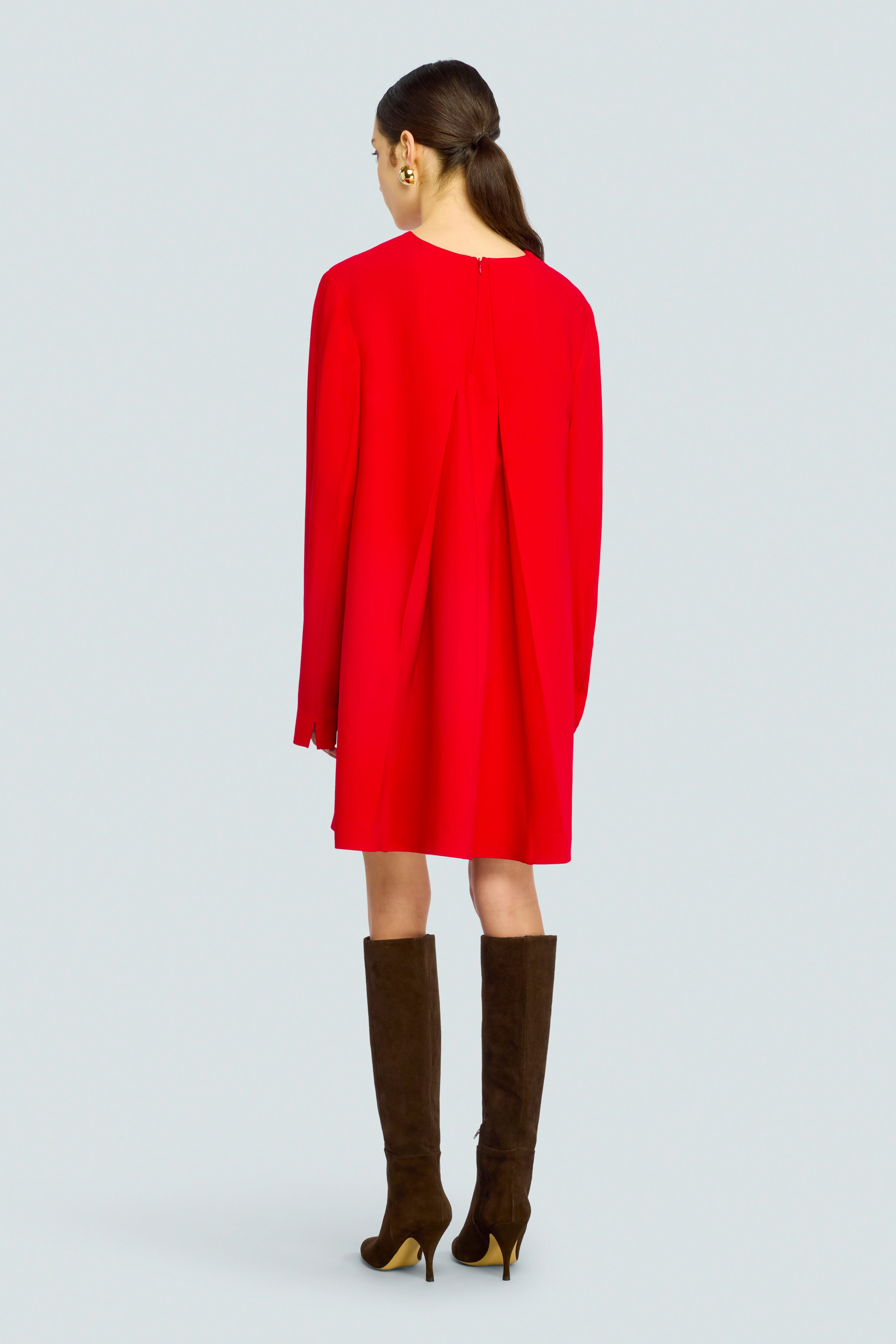 Semicouture Celeste abito cadì rosso lacca