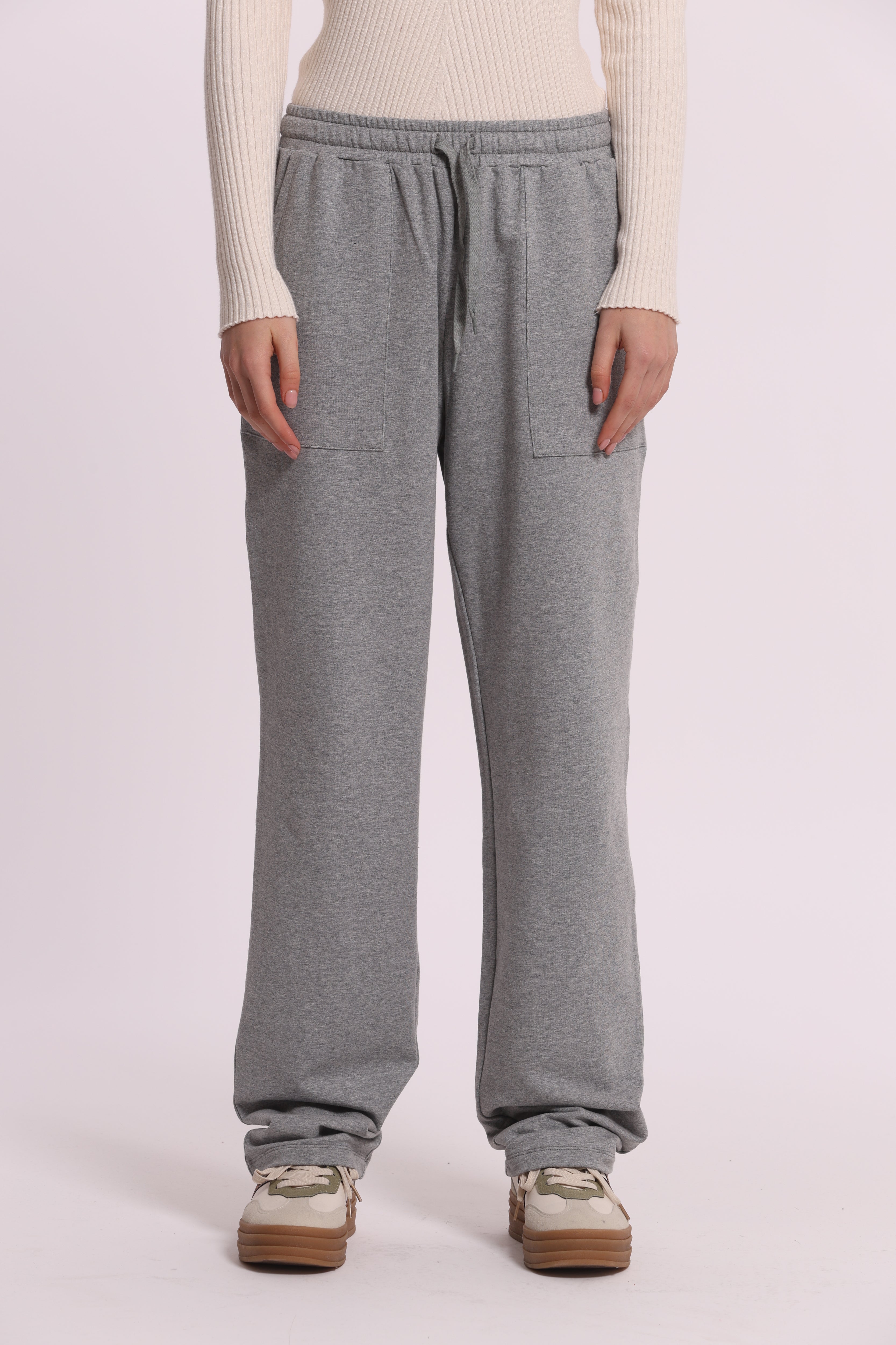 Mimi Mua Pantaloni di felpa neri in cotone