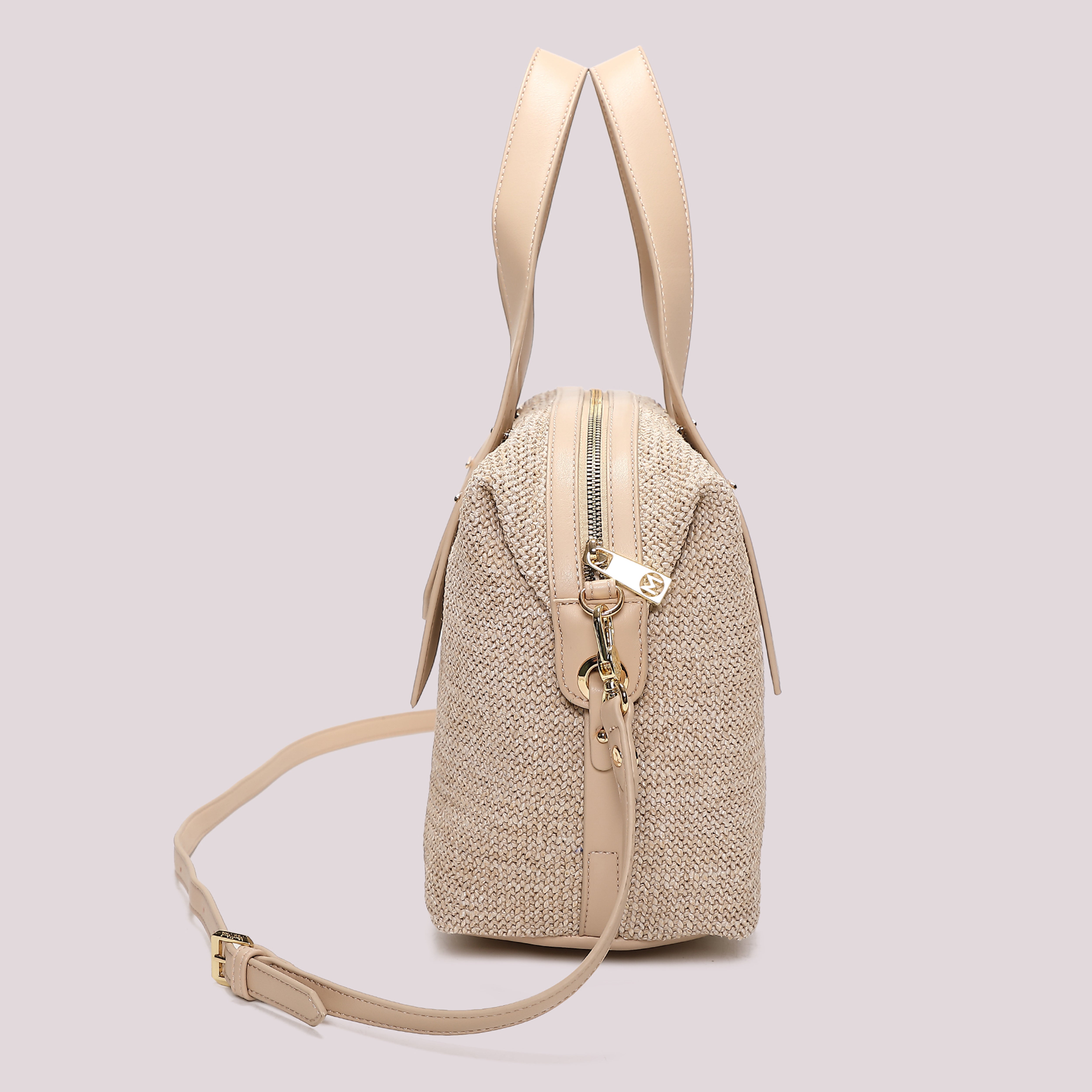 Mimi Mua Borsa Bauletto in Paglia Beige