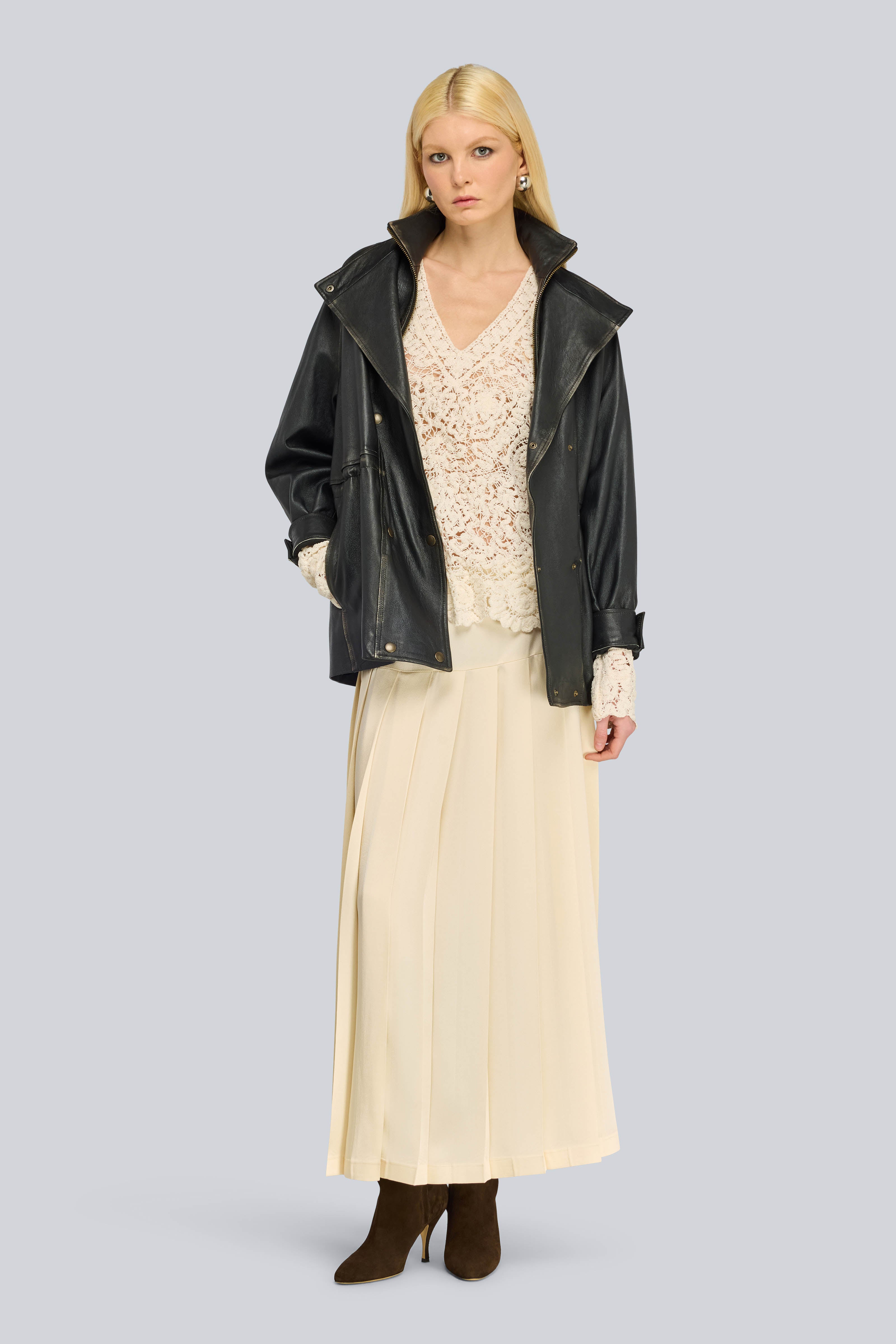 Semicouture Calanthe maglia scollo V burro cornely