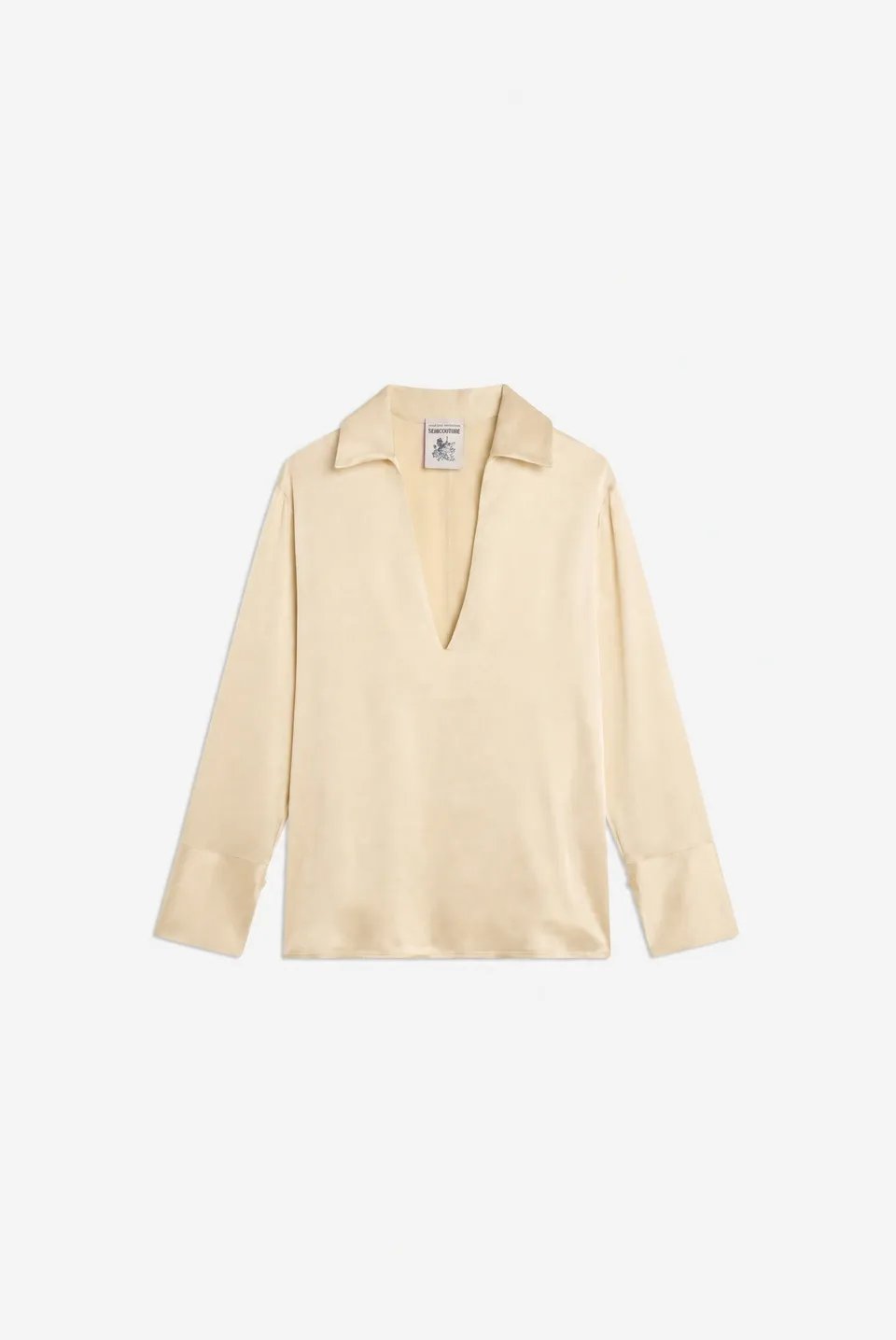 Semicouture Gisselle S6WM02 blusa quarzo scollo a V