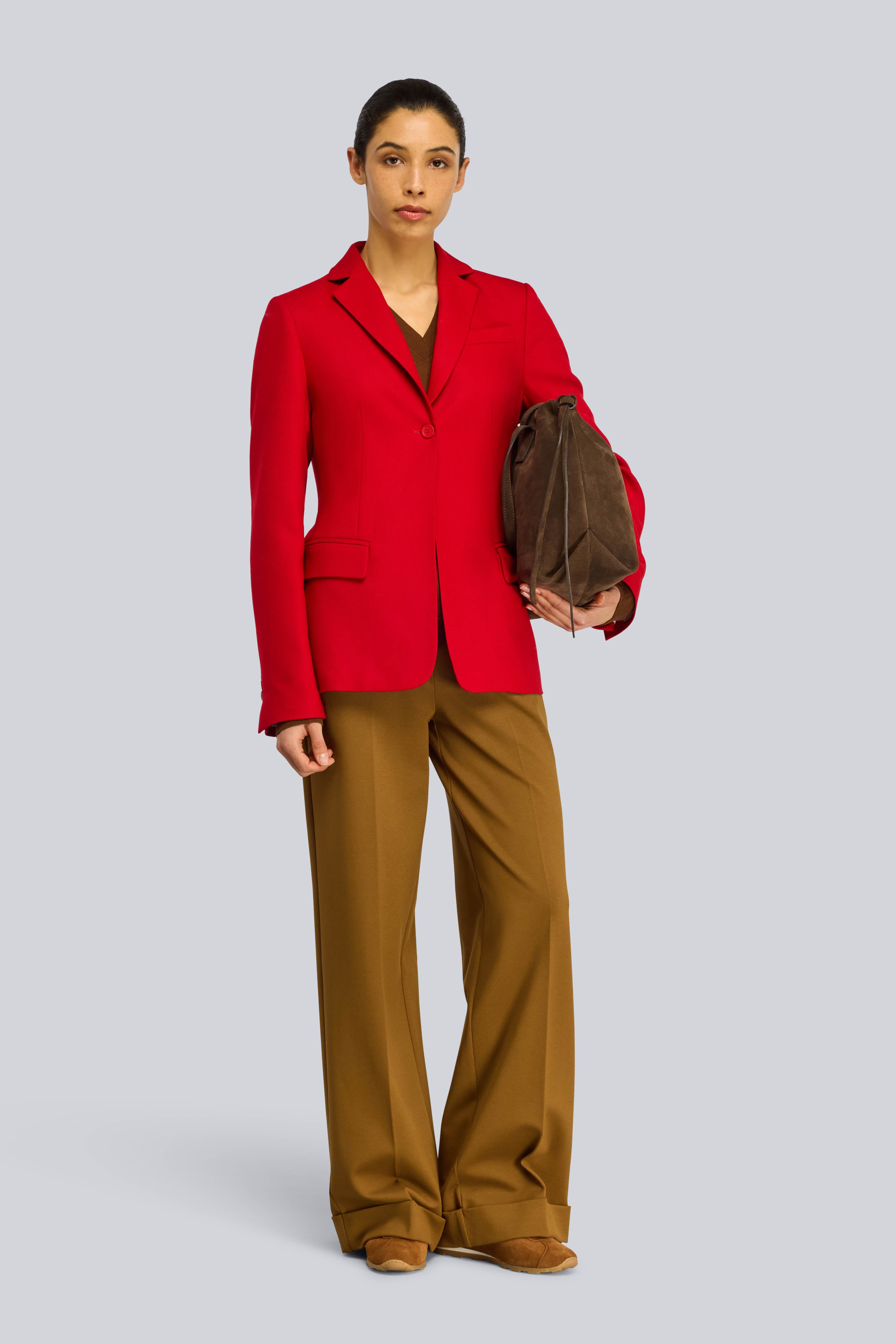 Semicouture Katee giacca flanella rosso lacca