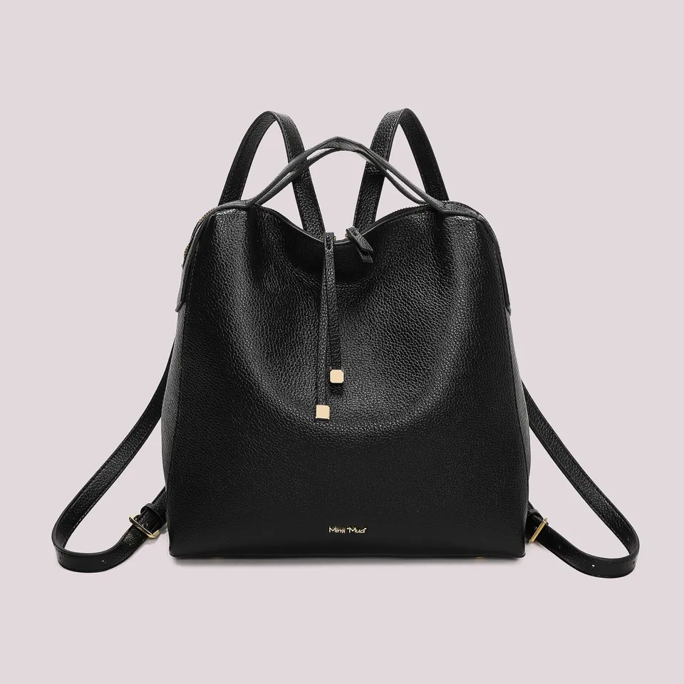 Mimi Mua Zaino Tira Zip Zaino Ecopelle Quadrato