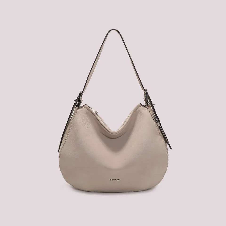 Mimi Mua borsa a spalla con fianchi effetto camoscio nero