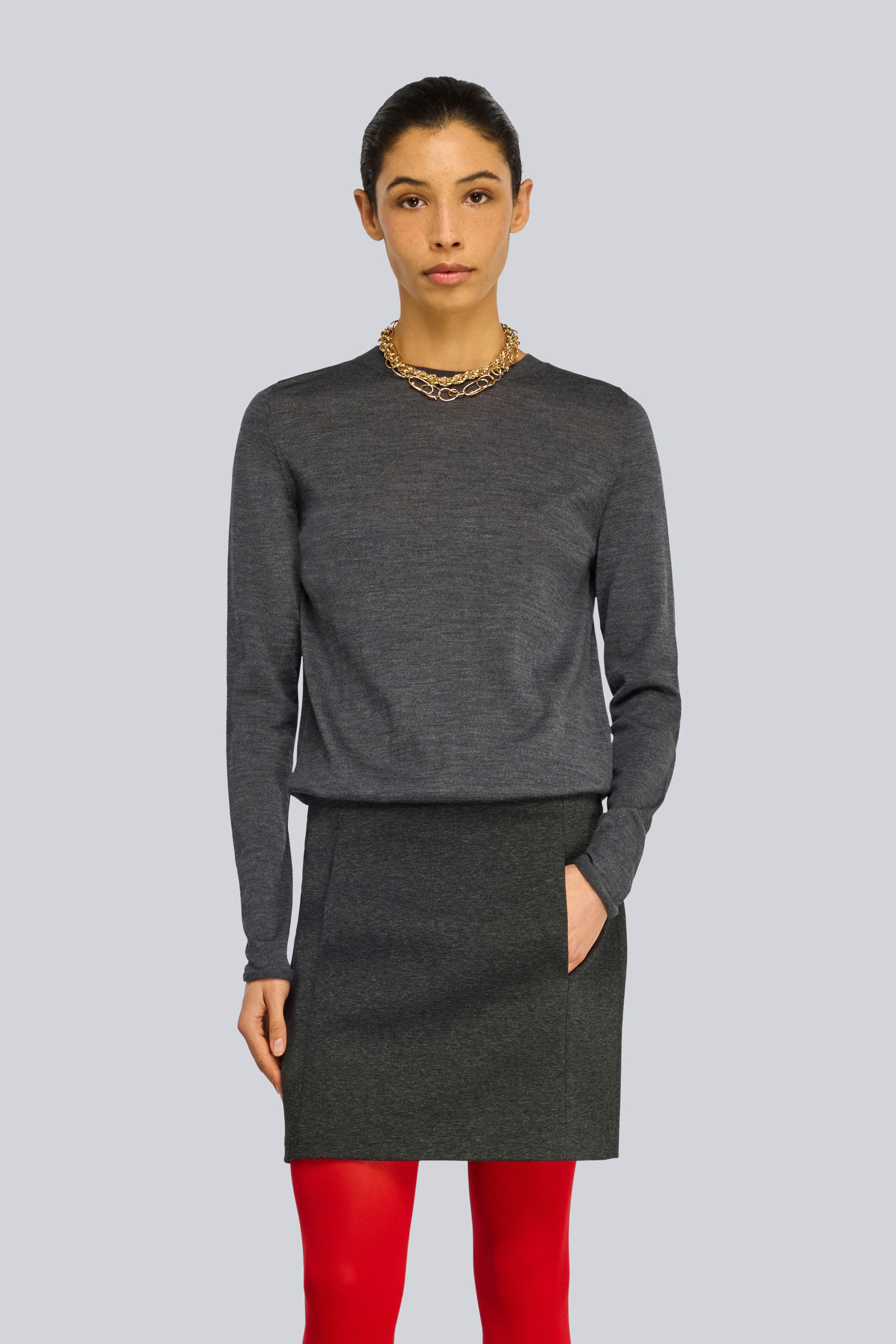 Semicouture Tianna abito punto Milano antracite