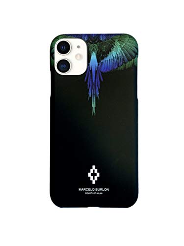 Marcelo Burlon Blue Wings cover iPhone 11 rigida soft-touch