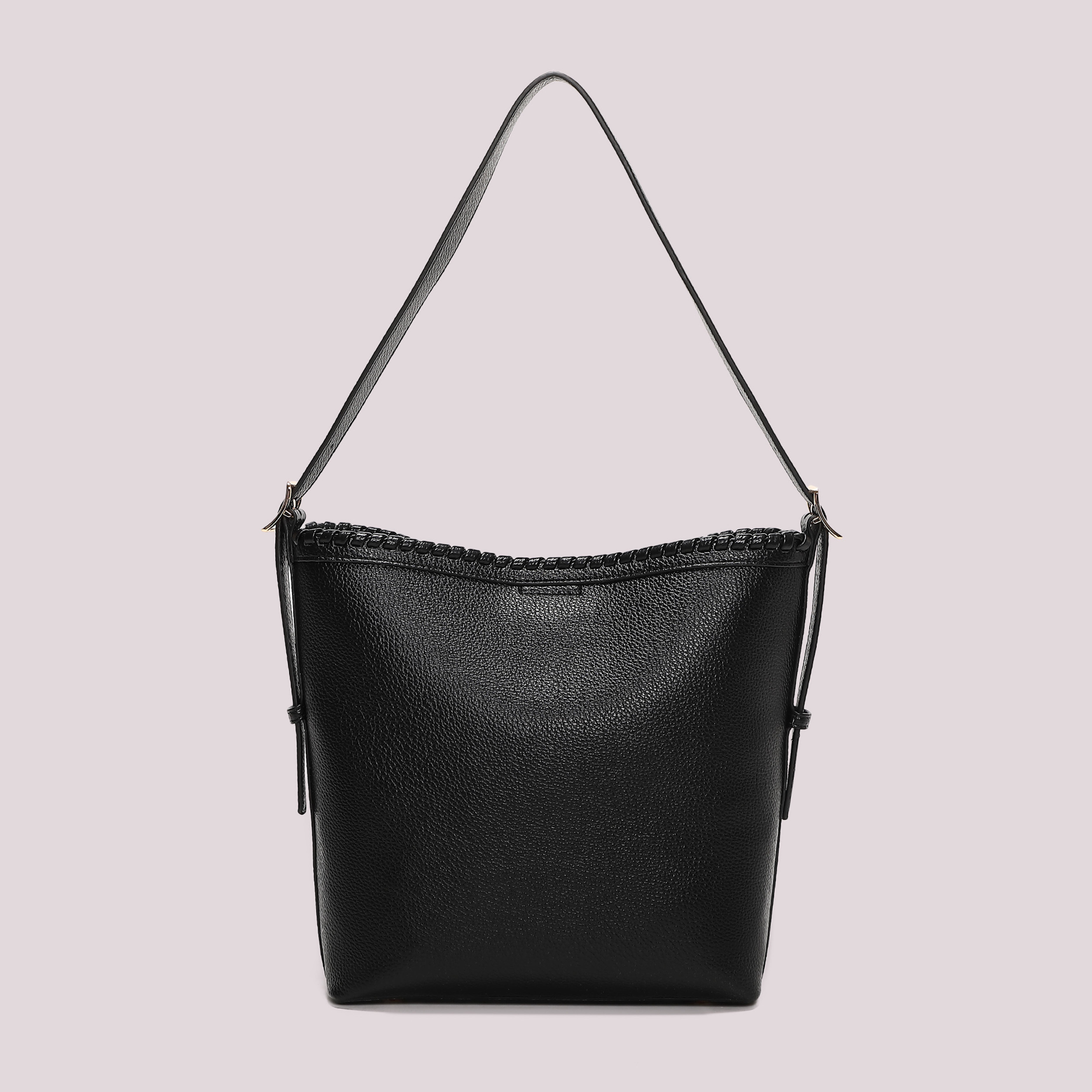 Mimi Mua Borsa Secchiello Bordo Intrecciato Nero