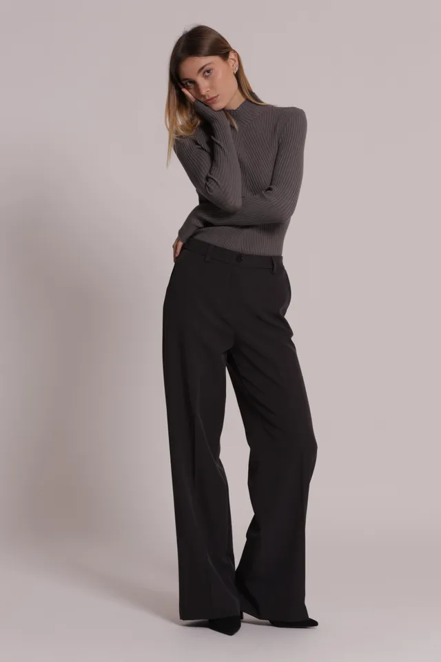 Mimi Mua Palazzo elastico pantalone palazzo tessuto tecnico