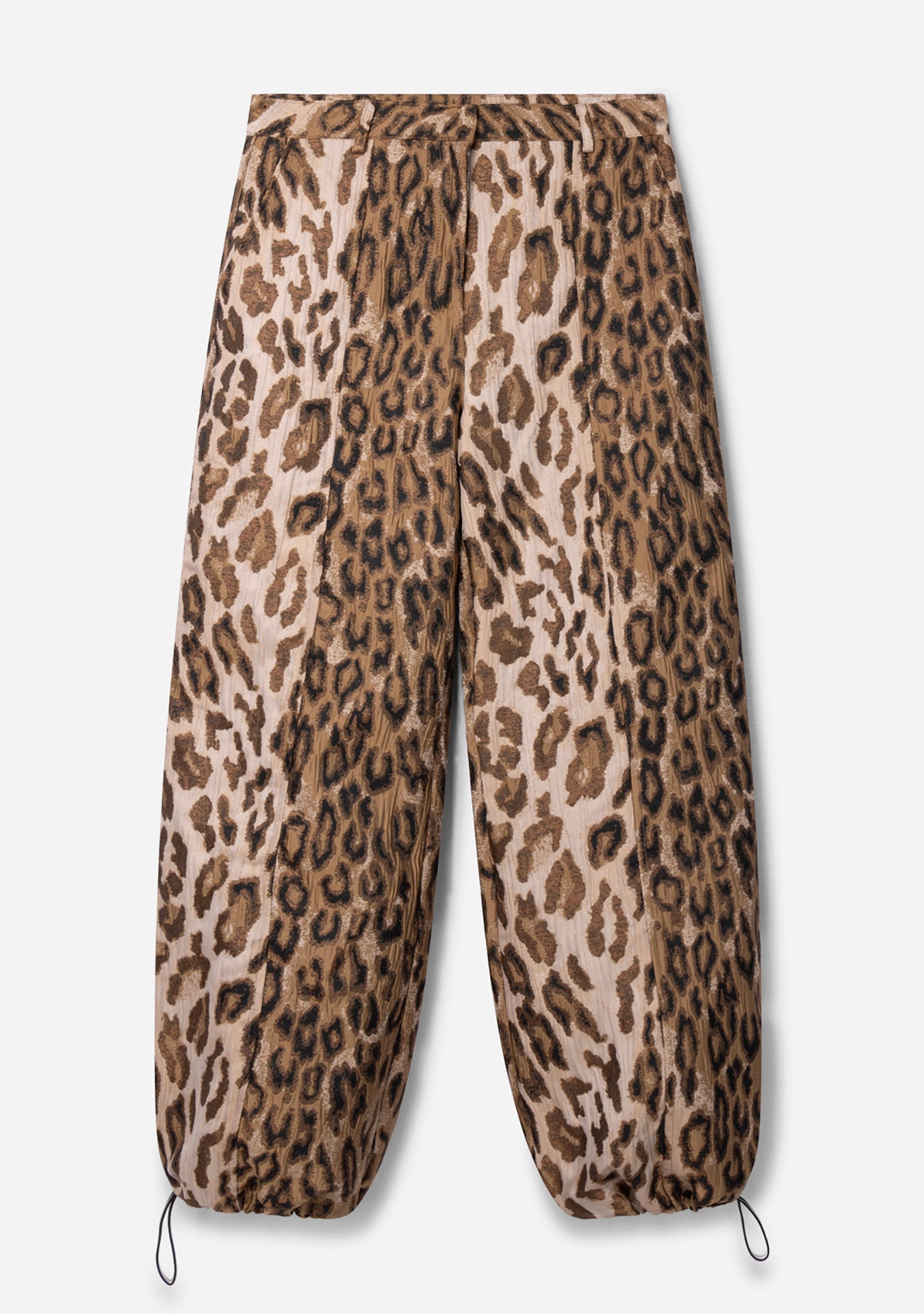Aaiko Jet pantaloni animalier marrone lucido