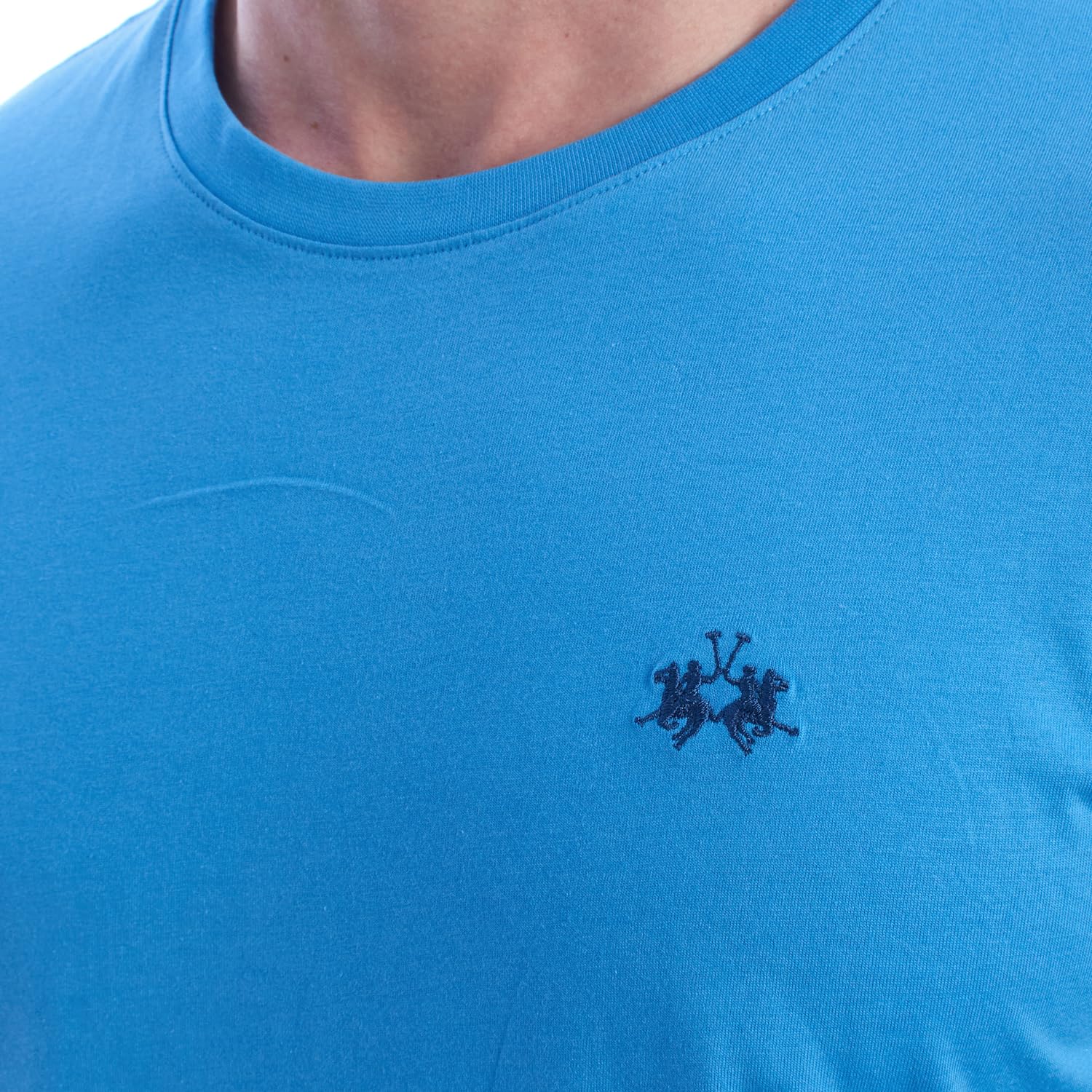 La Martina XMR010-JS206 T-Shirt Uomo Blu Cotone L